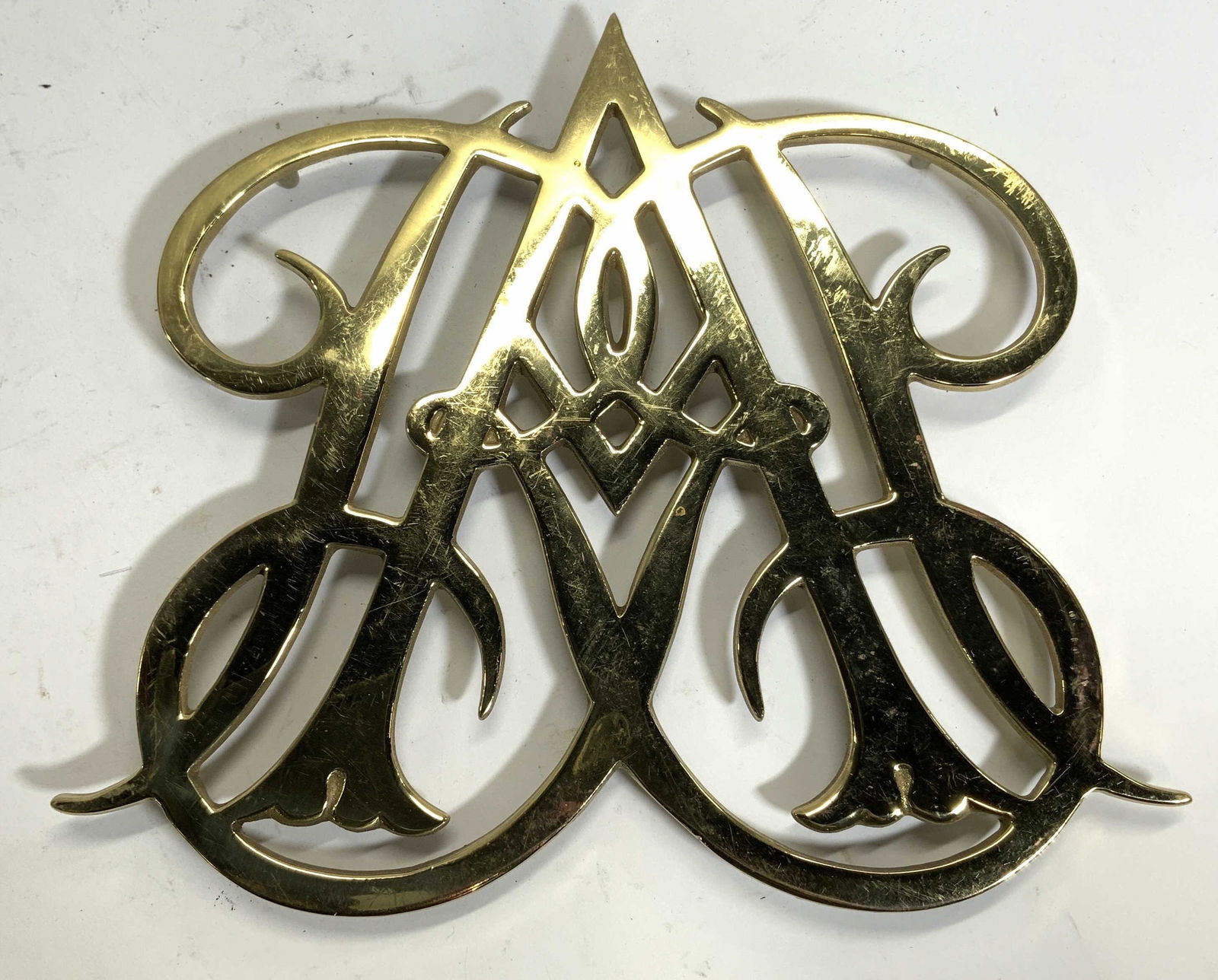 WILLIAMSBURG Brass Queen Ann CYPHER Trivet (1 of 8)