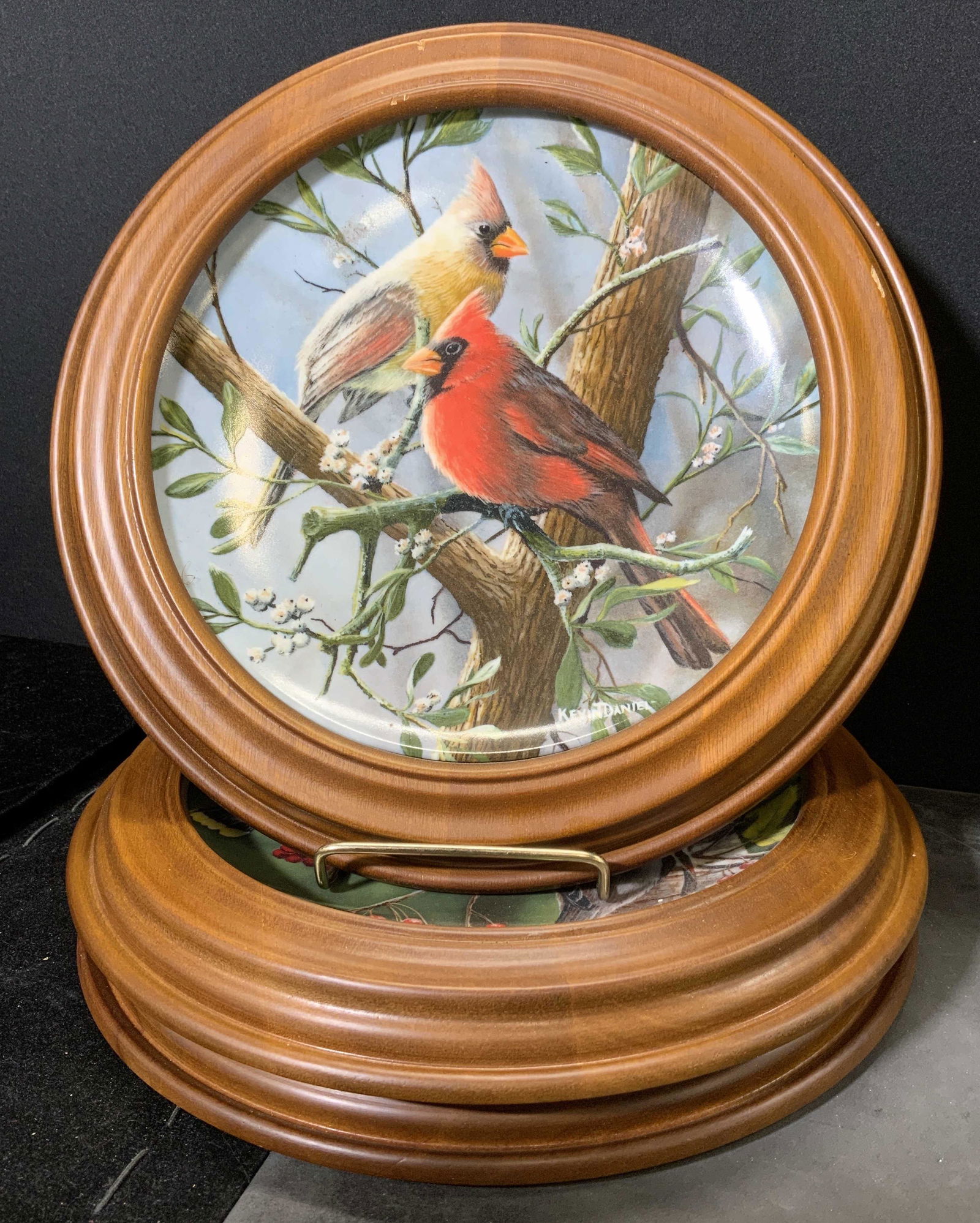 Lot 3 Framed EDWIN M. KNOWLES Ceramic Dishes (1 of 6)