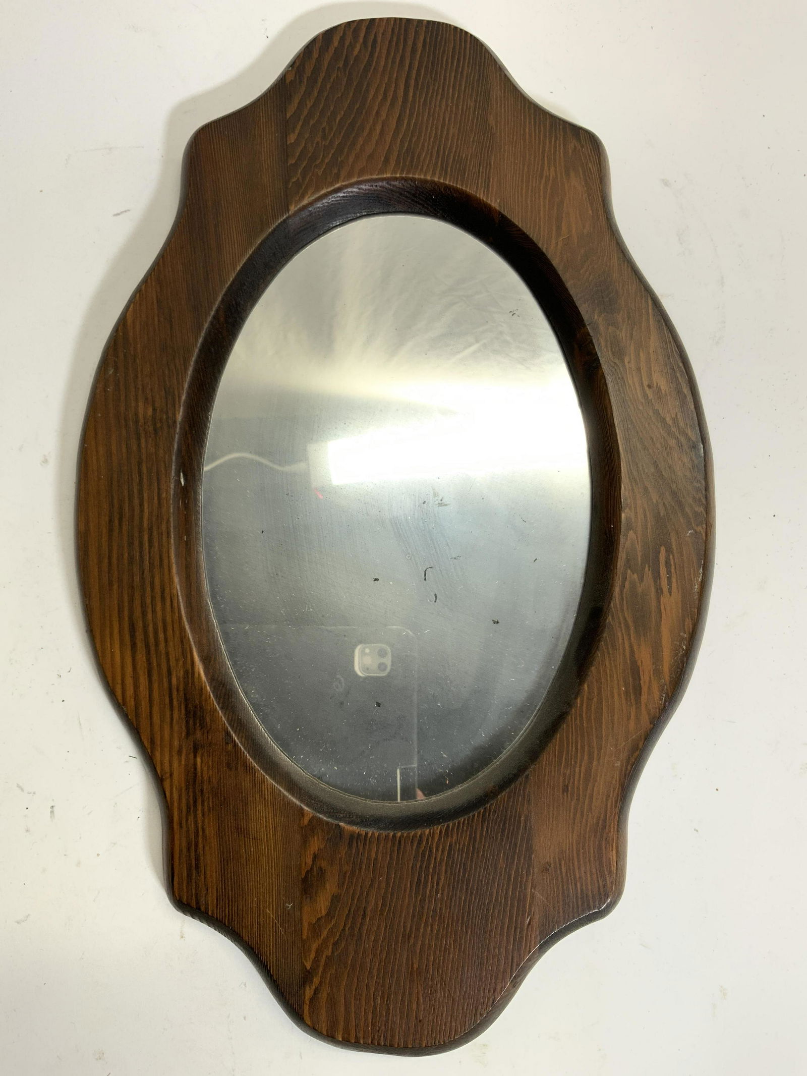 Vintage Carved Wood Frame Wall Mirror (1 of 8)
