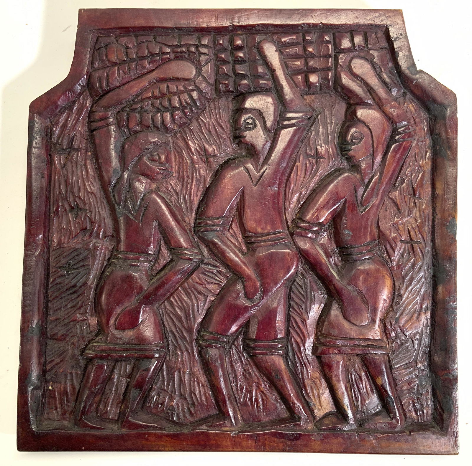 Vintage Tribal Style Wood Carving Wall Hanging (1 of 8)