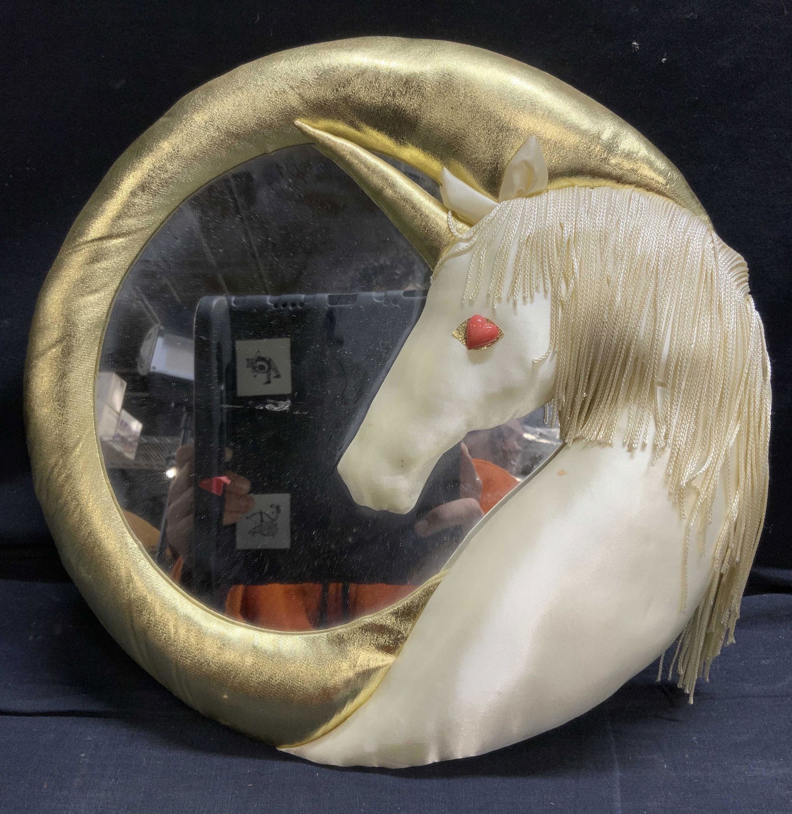 Vintage Mirror with Unicorn Motif (1 of 4)