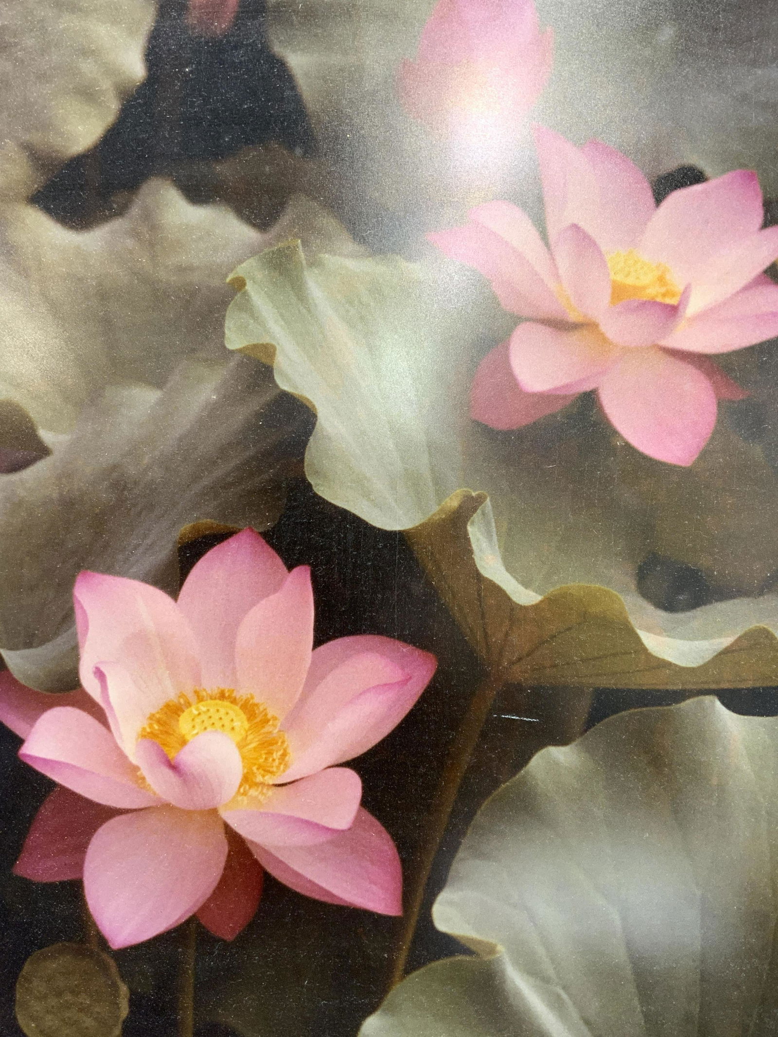 Lotus Flower Serigraph With Calligraphy (1 of 4)