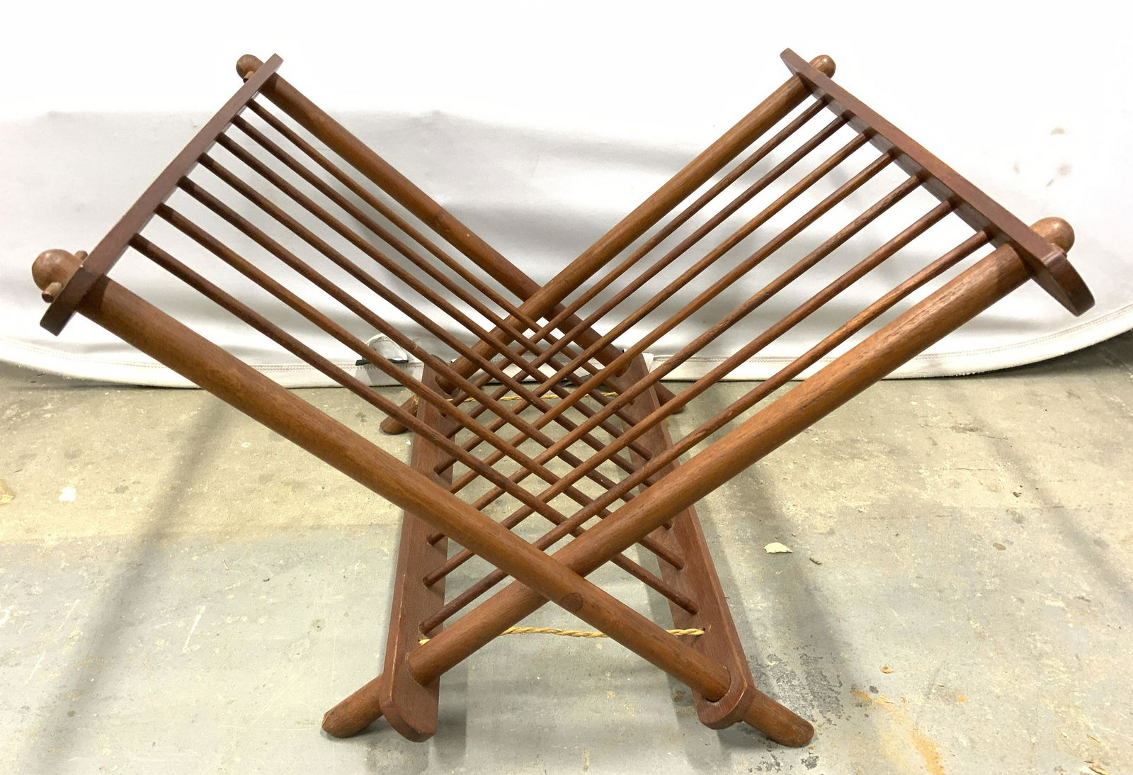 MCM Wooden Folding Somersaulting Magazine Rack (1 of 8)