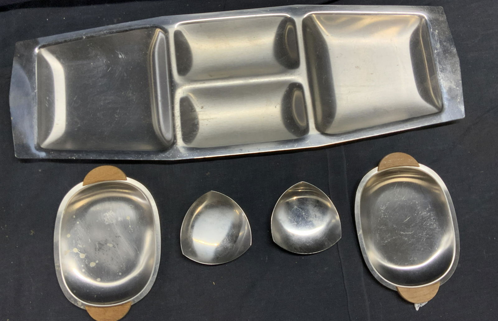 Stainless Steel Condiment Dishes set (1 of 4)