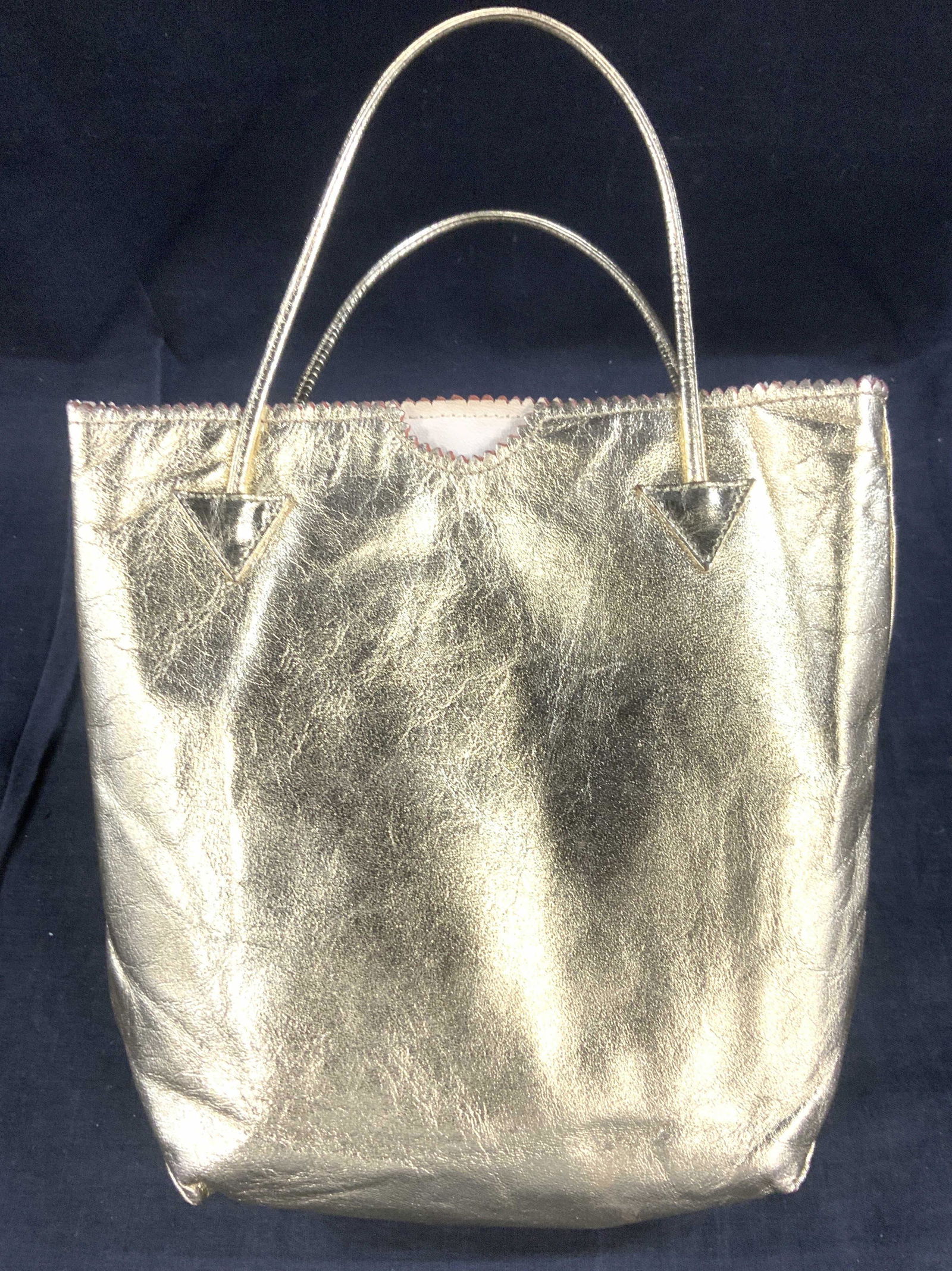 Carlos FALCHI All Leather Gold Evening Bag (1 of 6)