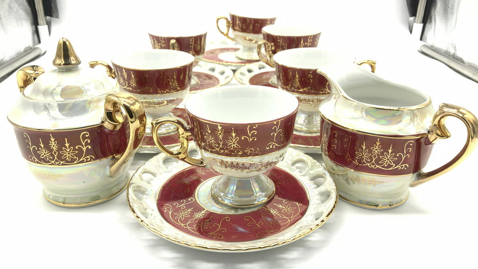 Set 14 Iridescent Demitasse Set (1 of 10)
