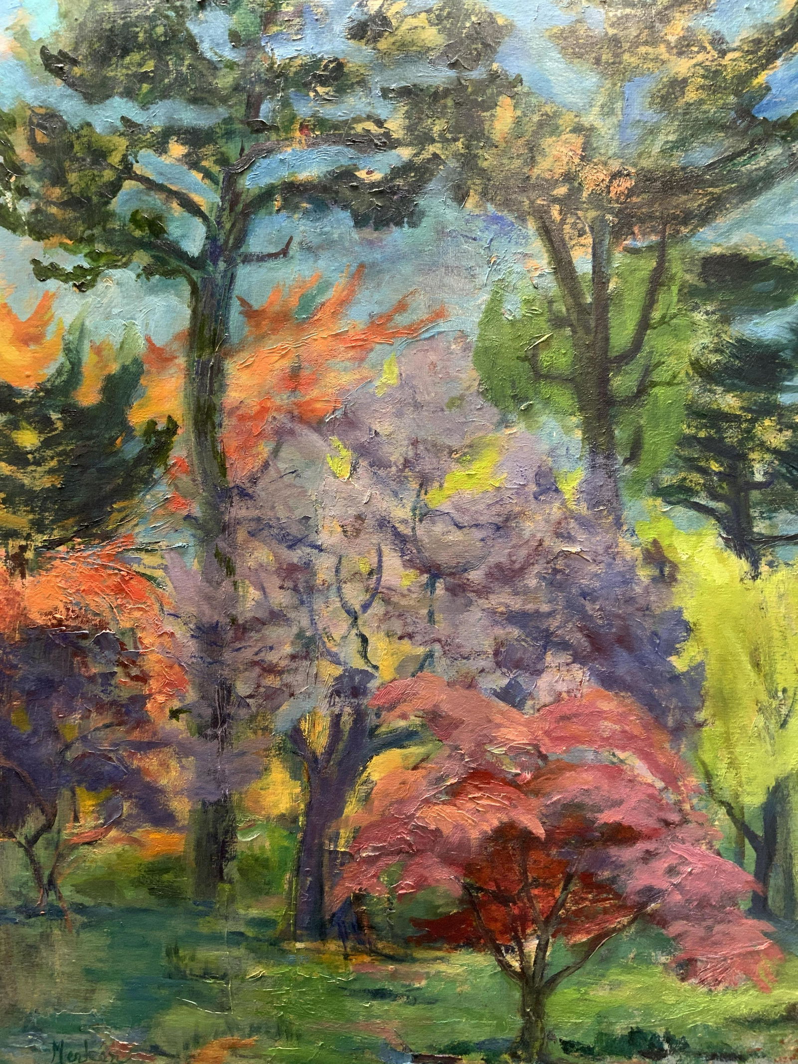 ALEXANDRA MERKER Signed Spring Oil Painting (1 of 8)