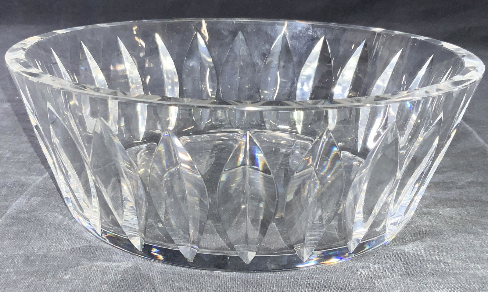 Vintage Thick Wall cut Glass Bowl (1 of 6)