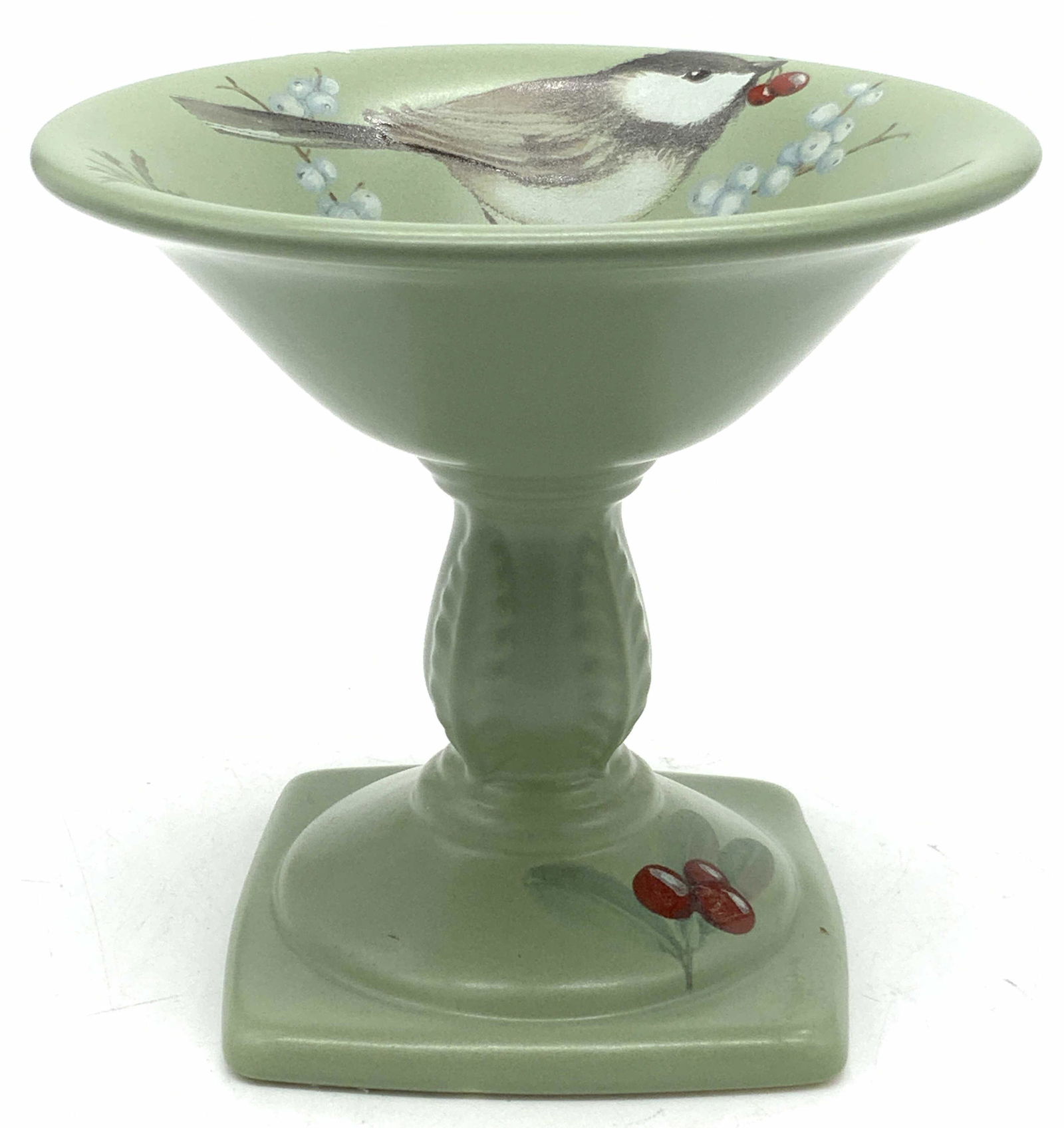 PFALTZGRAFF Green Ceramic Footed Dish (1 of 9)