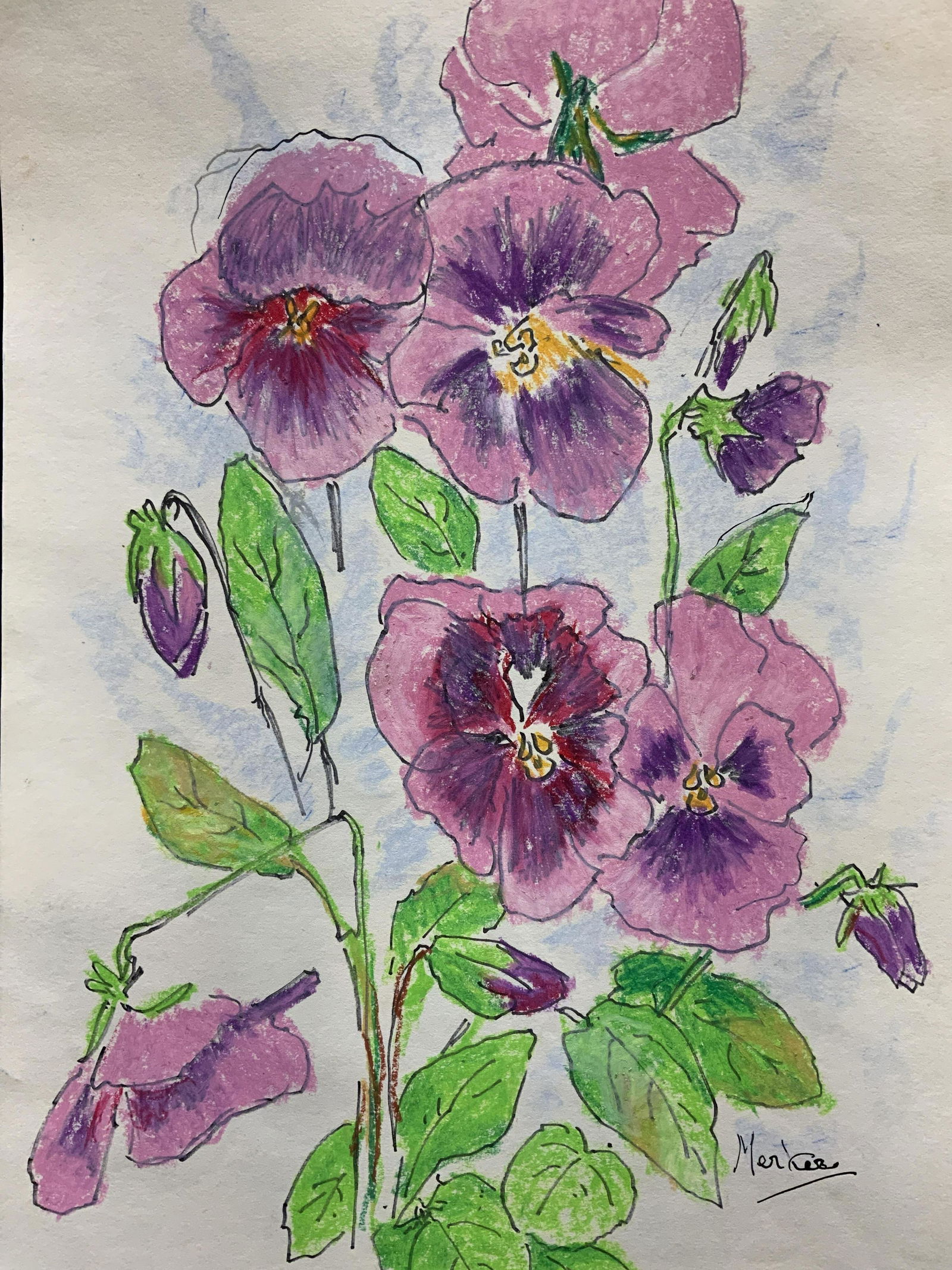 ALEXANDRA MERKER Signed Lot 6 Mixed Media Work (1 of 12)