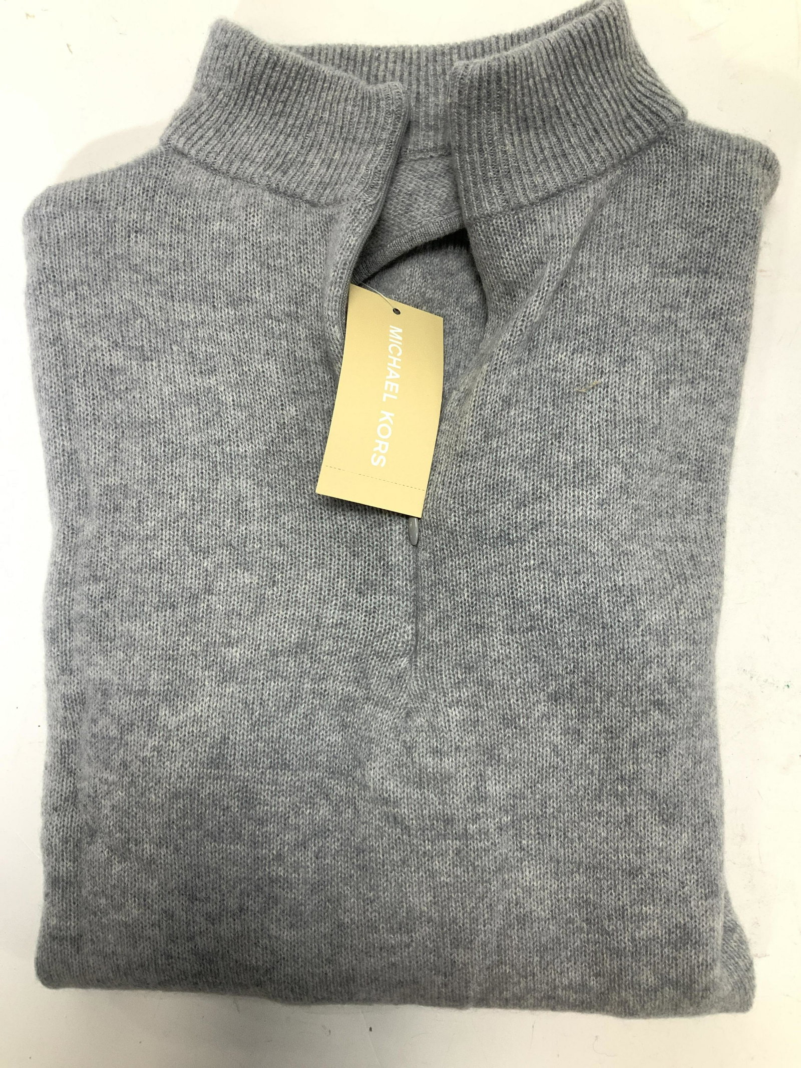 Michael KORS Heather grey Cashmere Sweater, NWT (1 of 5)