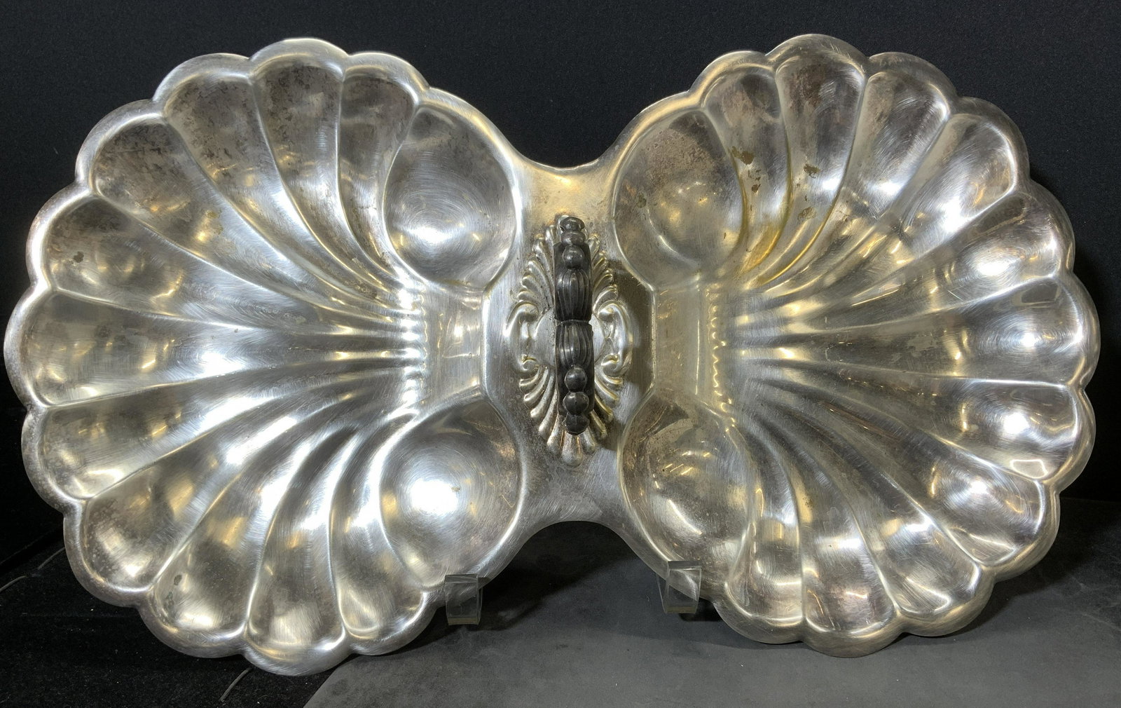 WALLACE Silver Plated Sectioned Scallop Shell Dish (1 of 6)