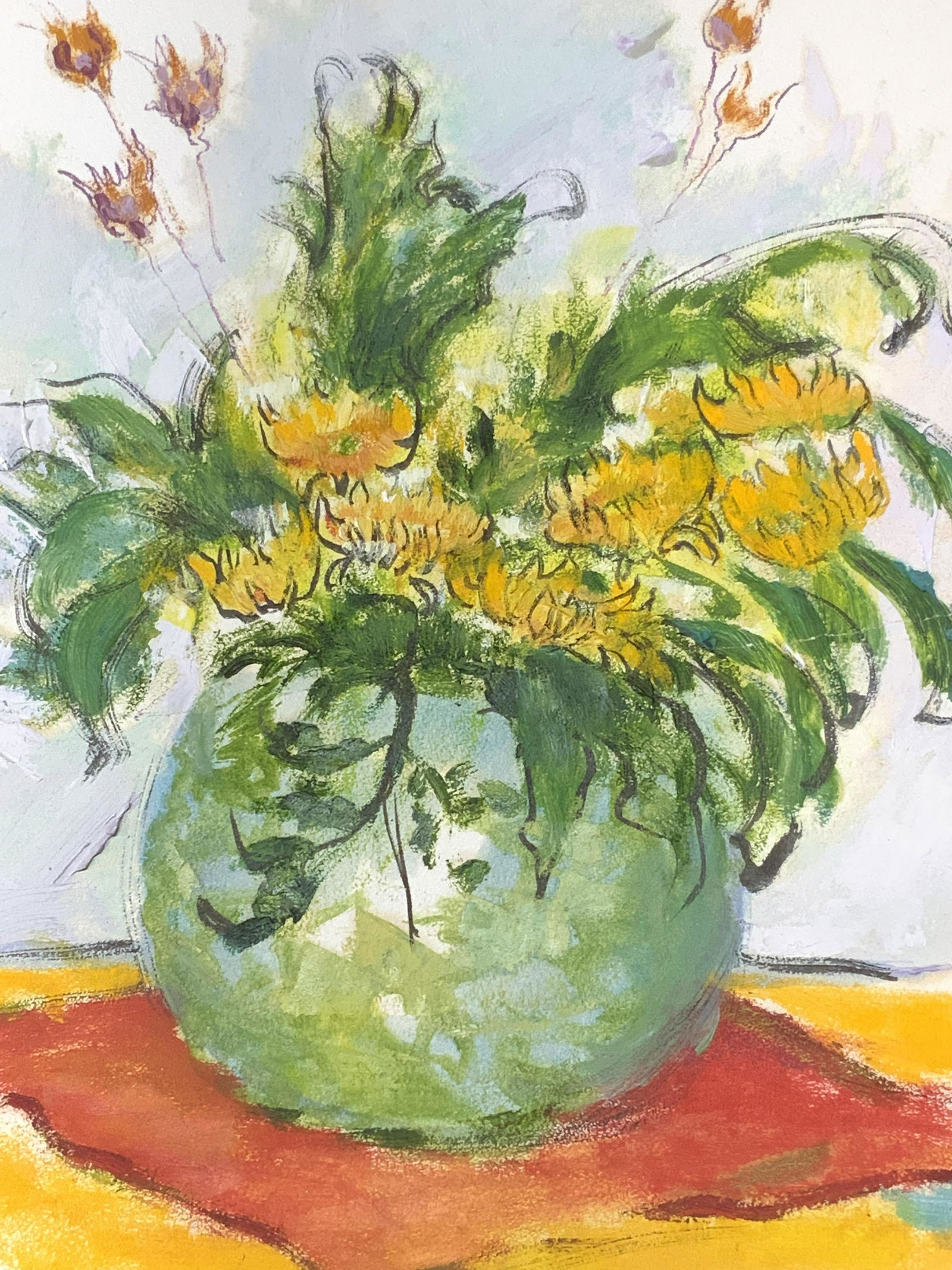 ALEXANDRA MERKER Signed Painting On Paper (1 of 5)