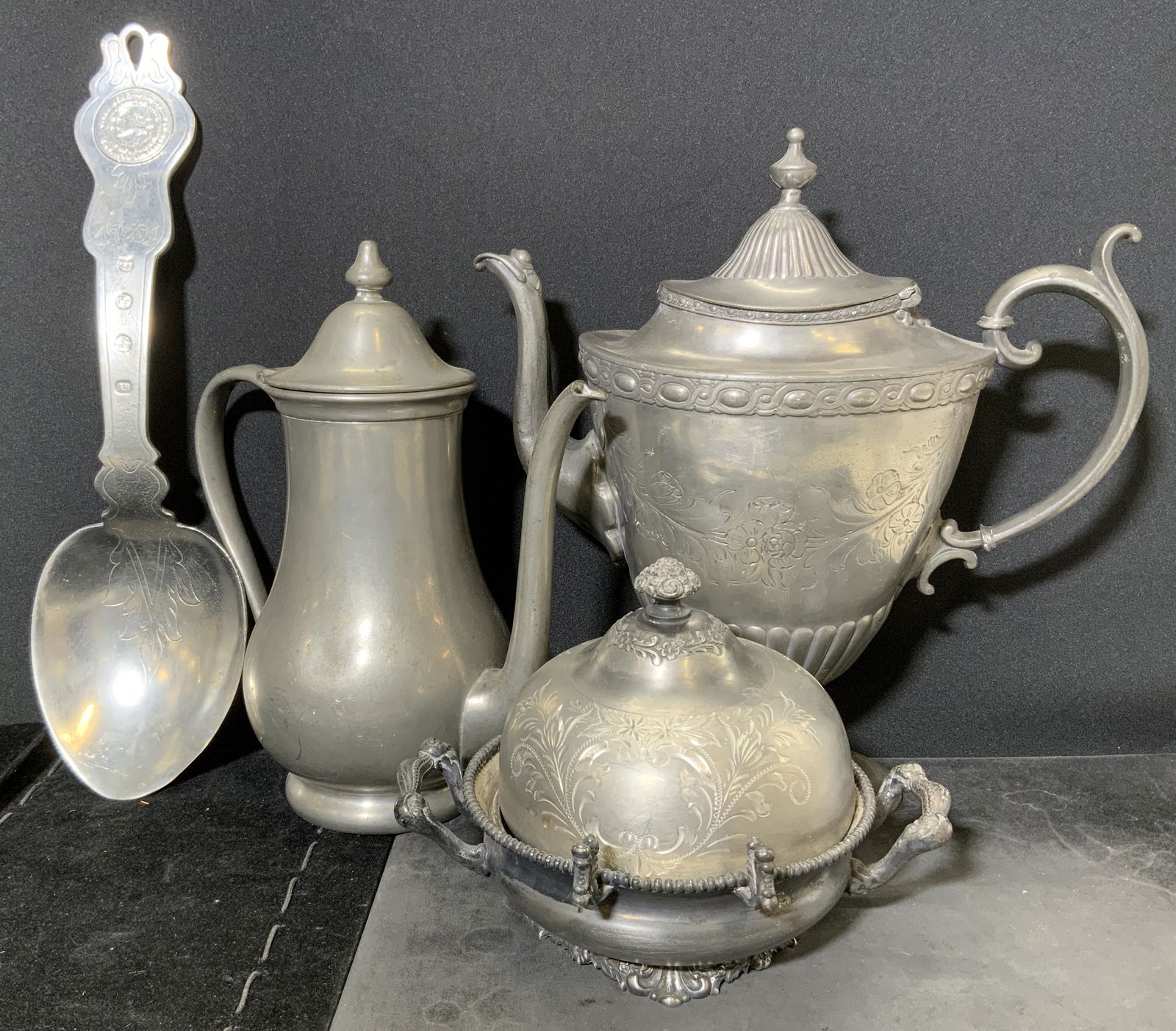 Group Lot 4 Vintage Pewter Accessories (1 of 13)