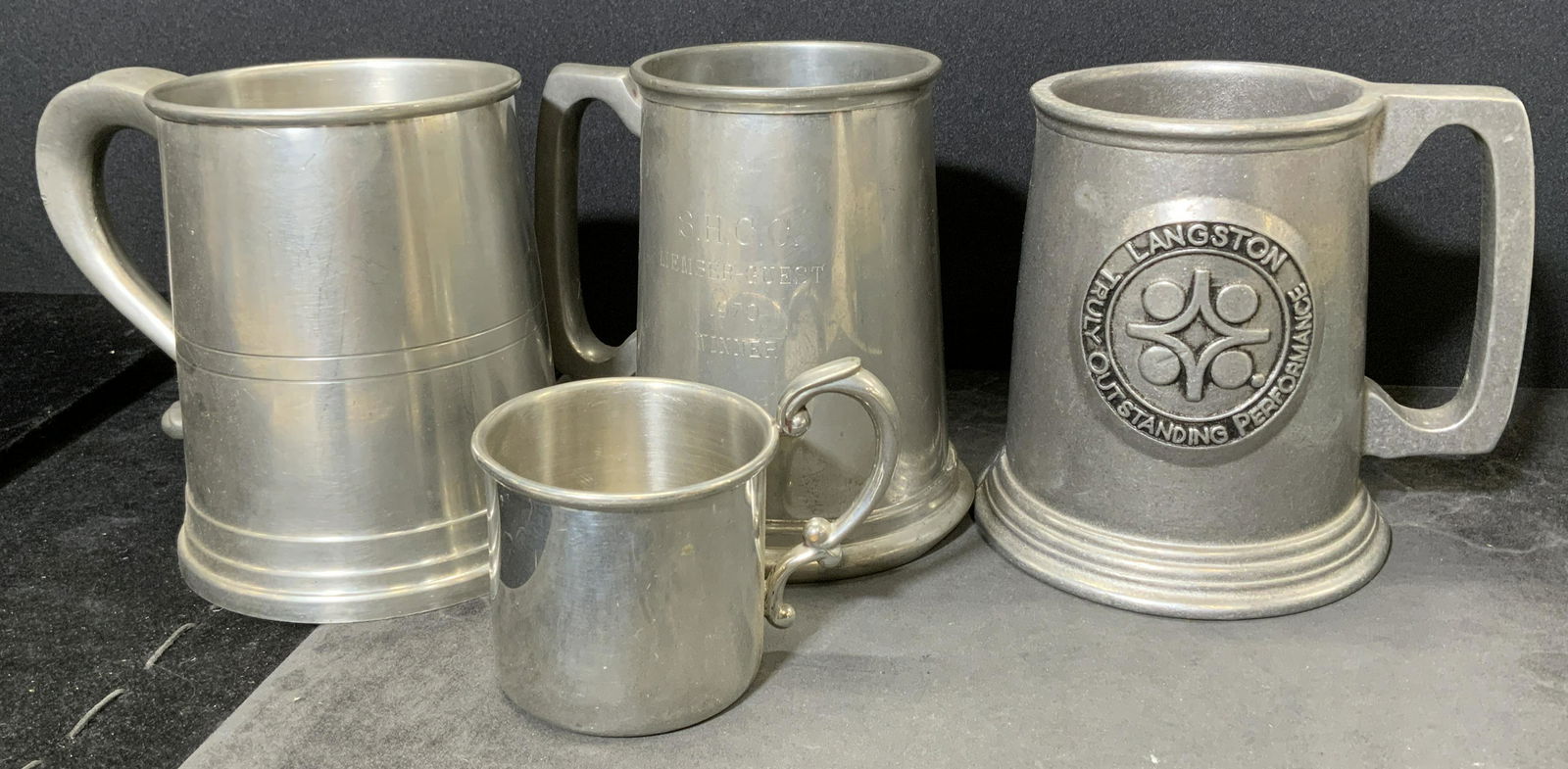 Lot 4 Vintage Pewter Cups (1 of 11)