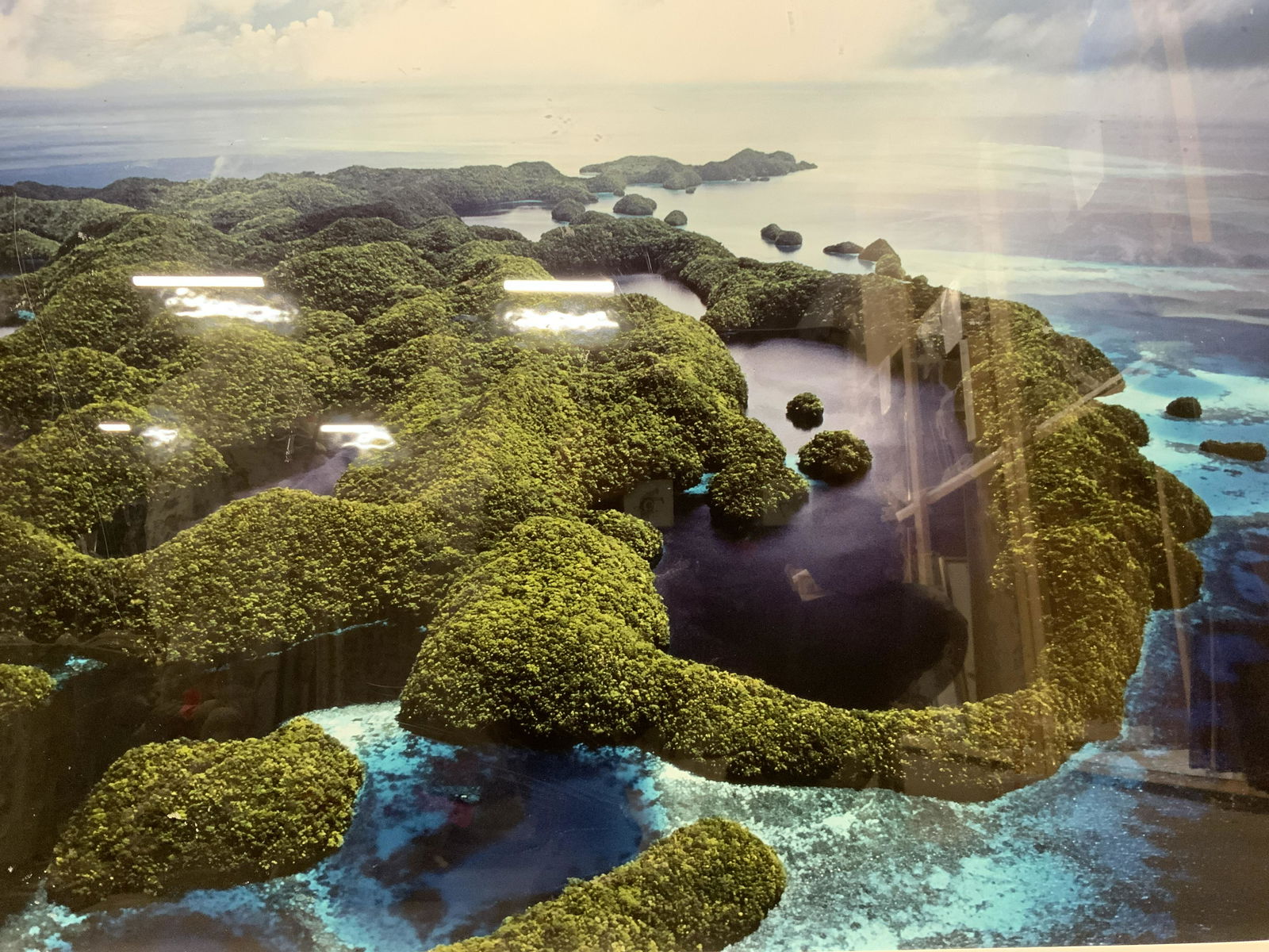 Large Framed Aerial Photograph of Landscape (1 of 5)