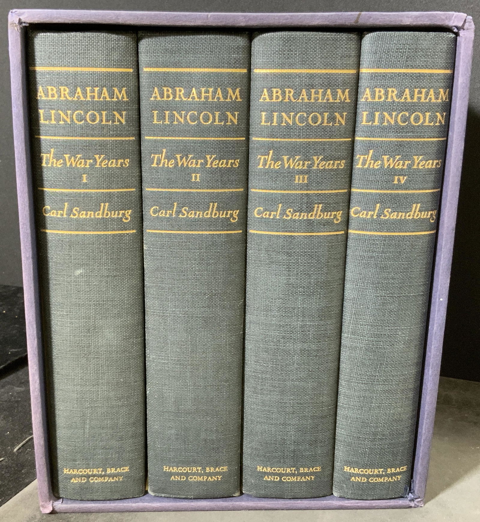 Set 4 CARL SANDBURG ABRAHAM LINCOLN THE WAR YEARS (1 of 9)