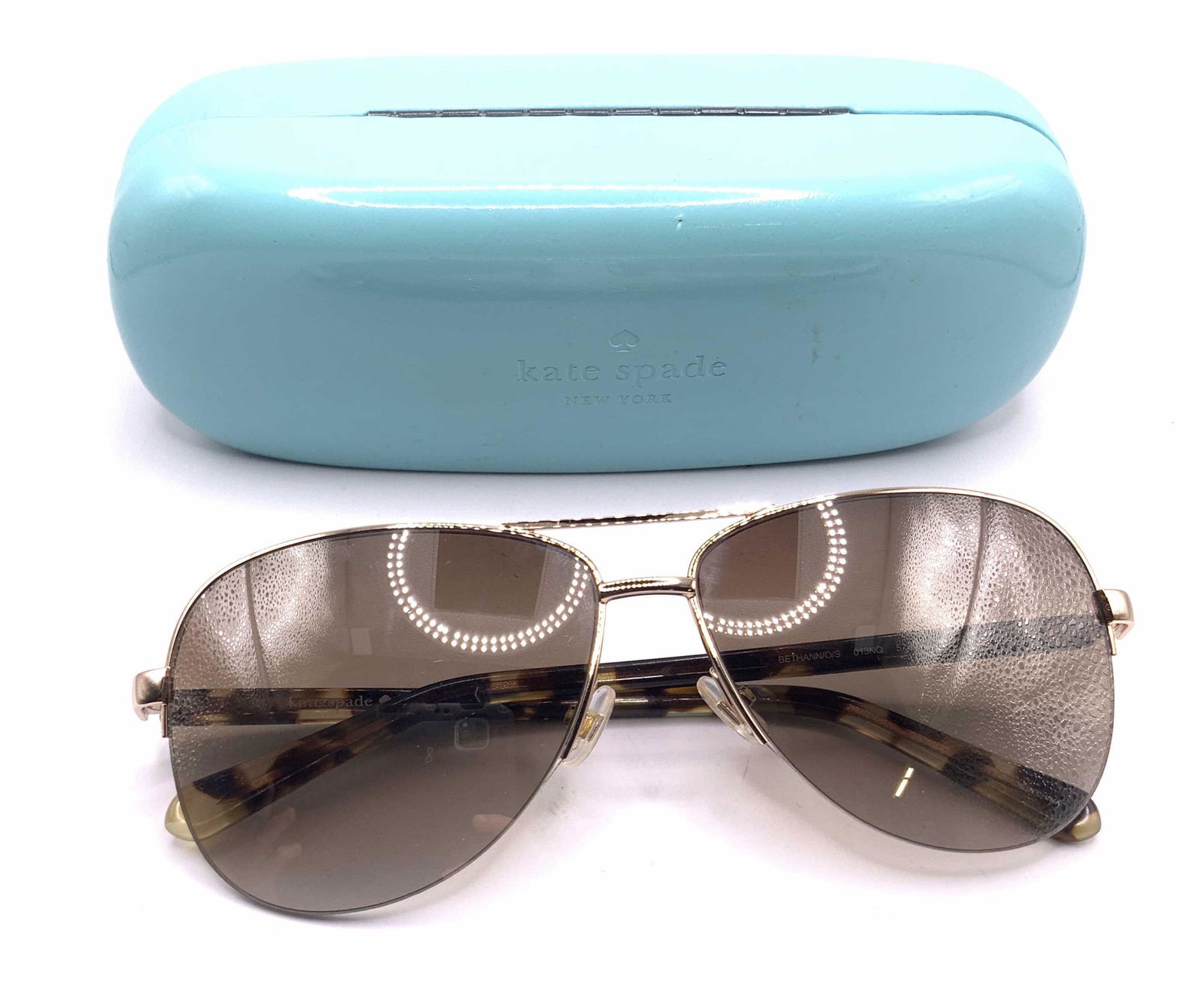 KATE SPADE NEW YORK Aviator Sunglasses, Case (1 of 10)