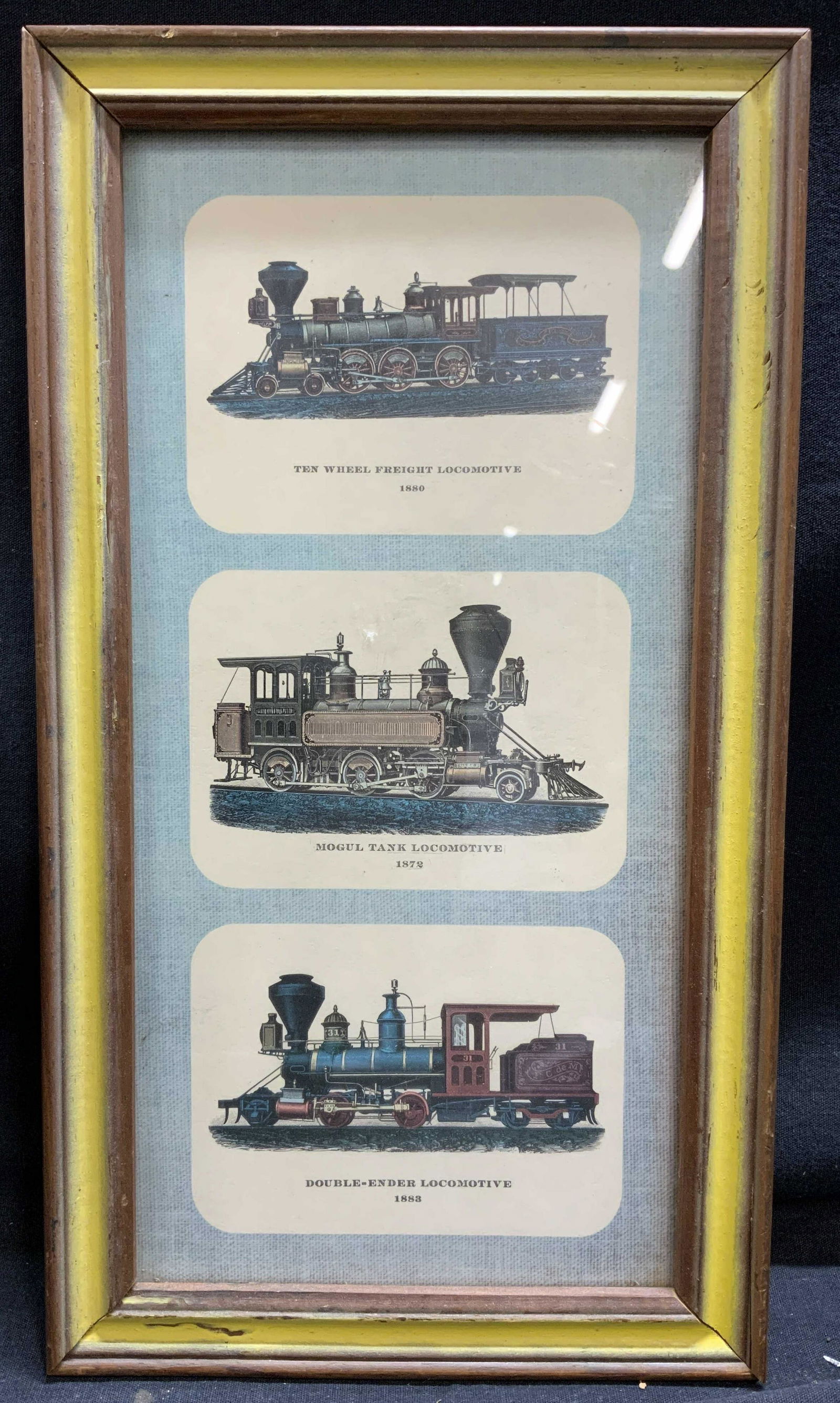 Antique 19th C. Locomotives Lithograph (1 of 6)