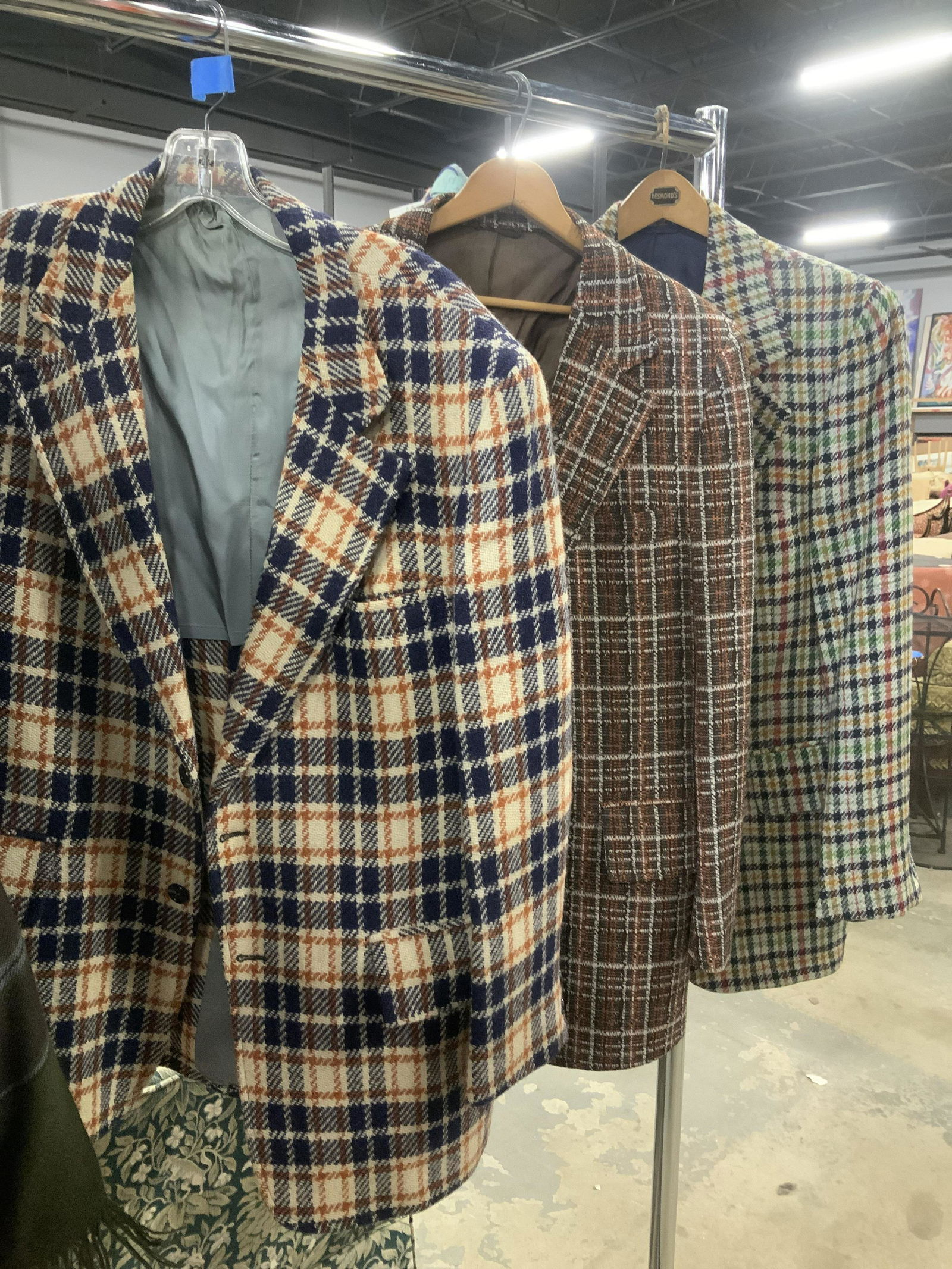 Vintage Handmade Wool Plaid Jackets, 3 (1 of 15)