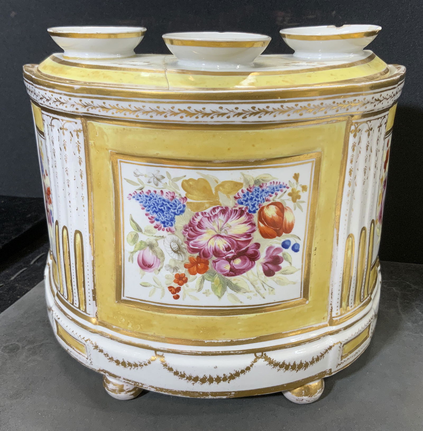 Vintage Hand Painted Tulipiere Vase (1 of 8)