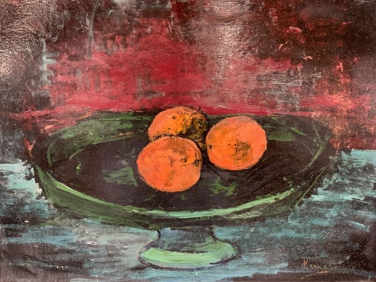 ALEXANDRA MERKER Signed Three Oranges Oil (1 of 6)
