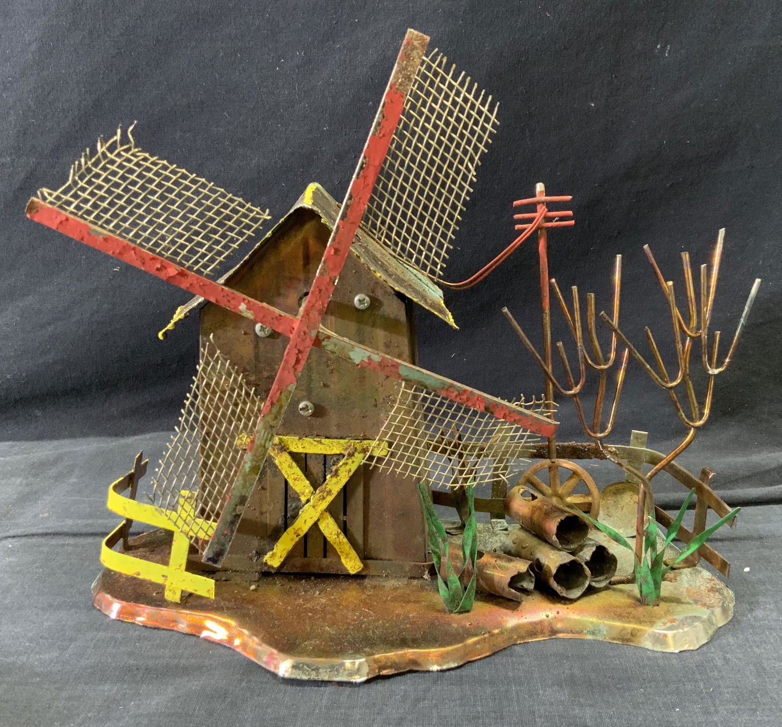 Welded Metal Wind Mill Music Box (1 of 6)