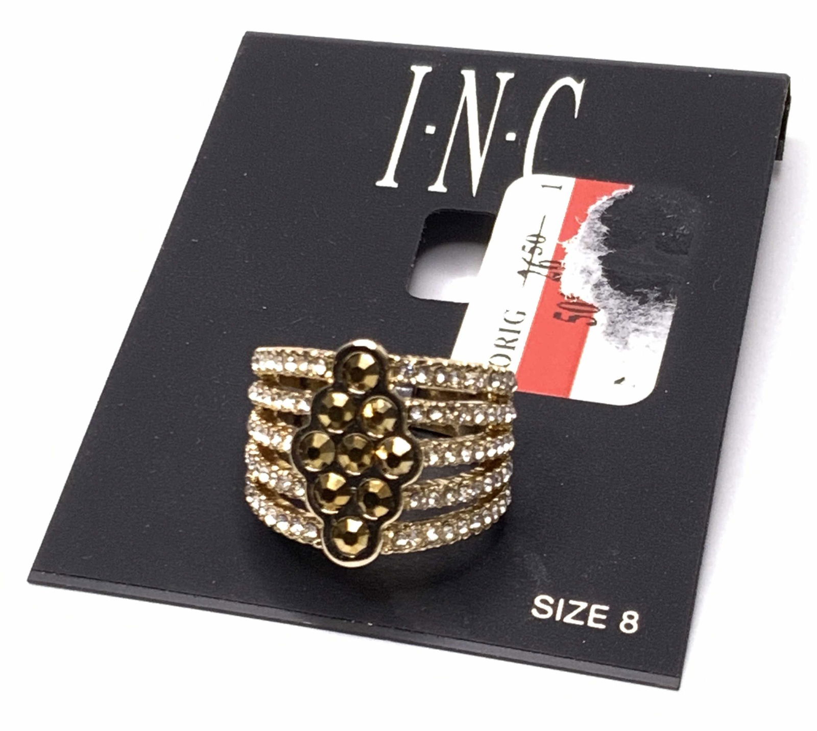 INC NWT Crystal Statement Ring, Jewelry (1 of 6)