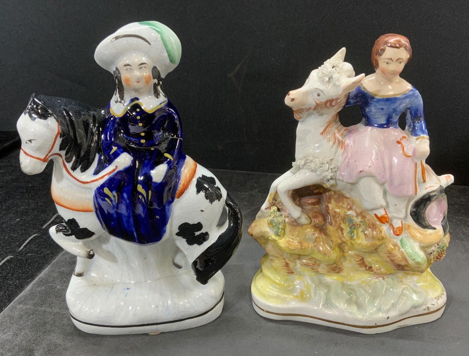 Lot 2 Vintage Hand Painted Staffordshire Figurals (1 of 7)
