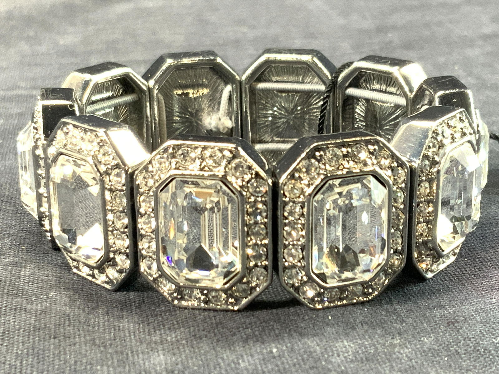 Ann Taylor Signed Crystal Stretch Bracelet, NWT (1 of 4)