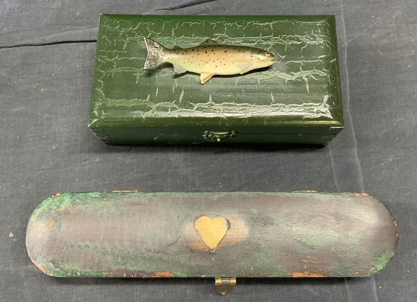 Pair Vintage Wood Boxes (1 of 4)