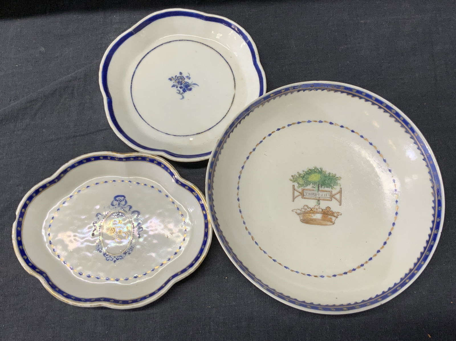 Lot of 3 Exported Chinese Handpainted Dishes (1 of 5)
