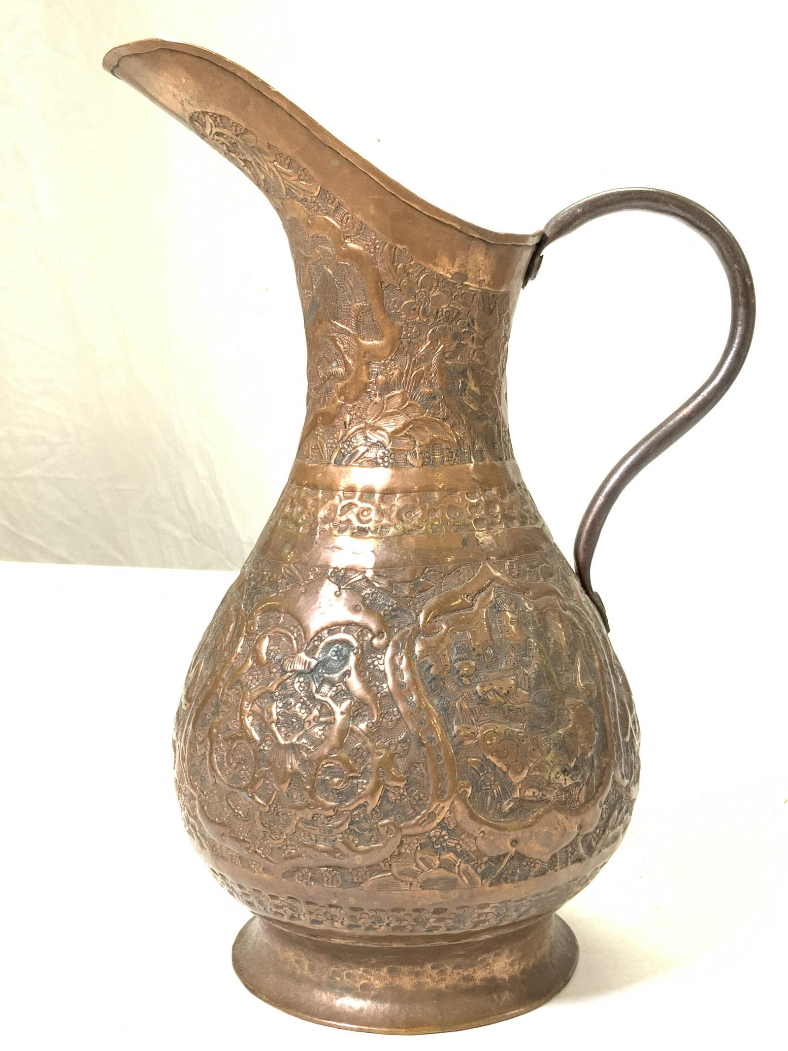 Vintage Embossed Bronze Asian Vessel (1 of 10)