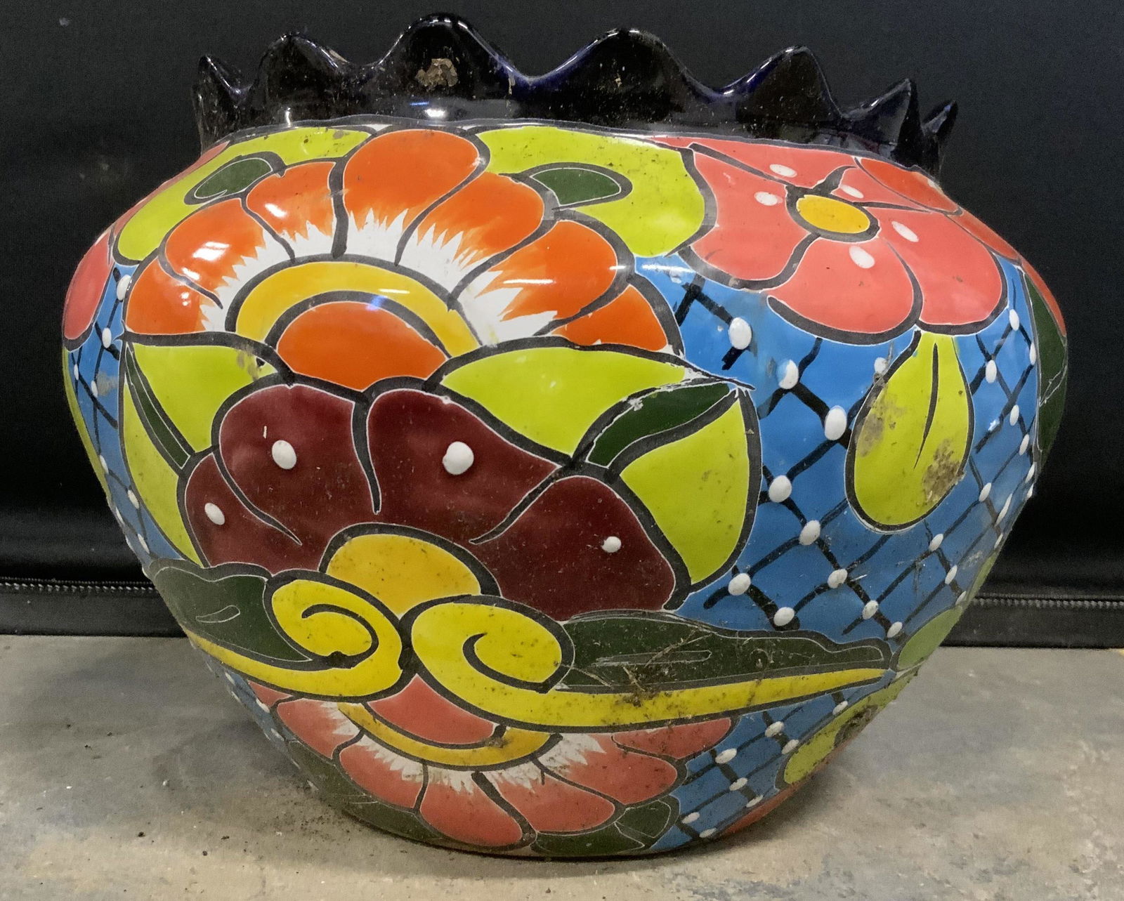 Vibrant Floral Ceramic Planter (1 of 5)