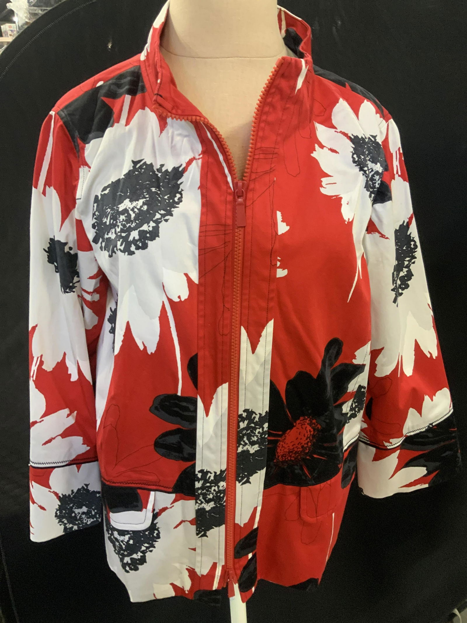 CARLISLE Red Cotton Dressy Jacket, Small (1 of 5)