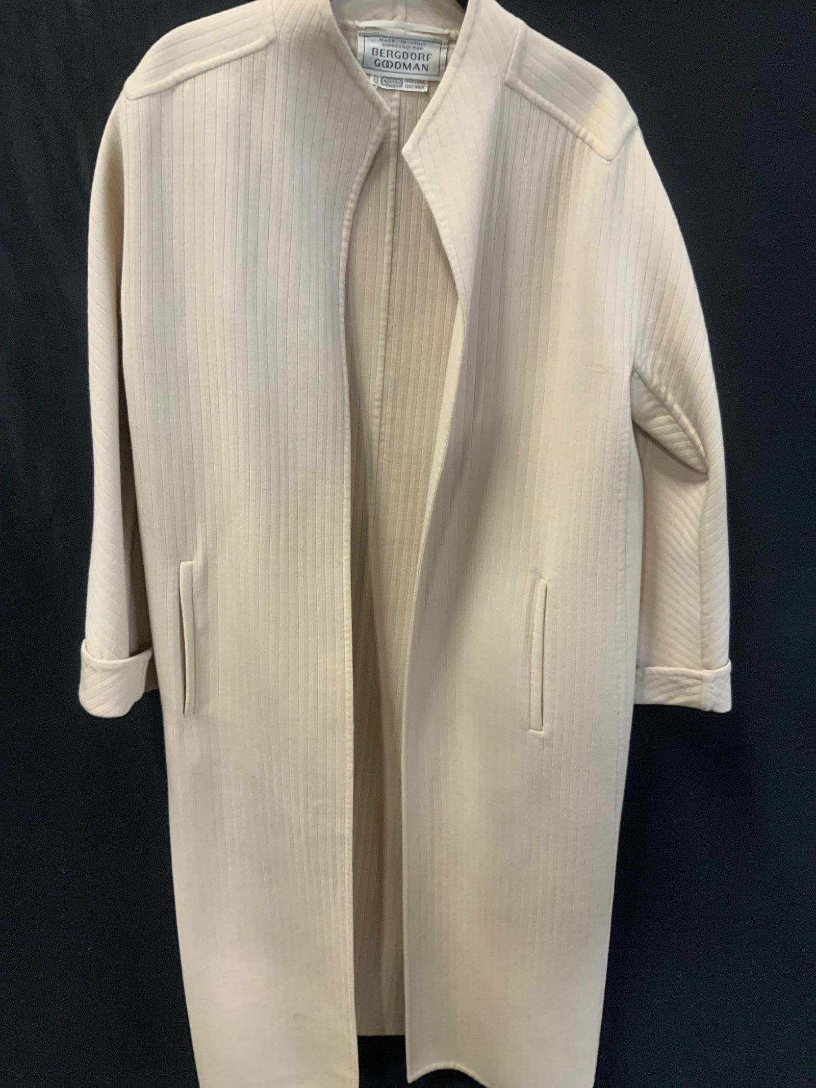 Bergdorf Goodman Signed Wool Coat, Italy (1 of 8)
