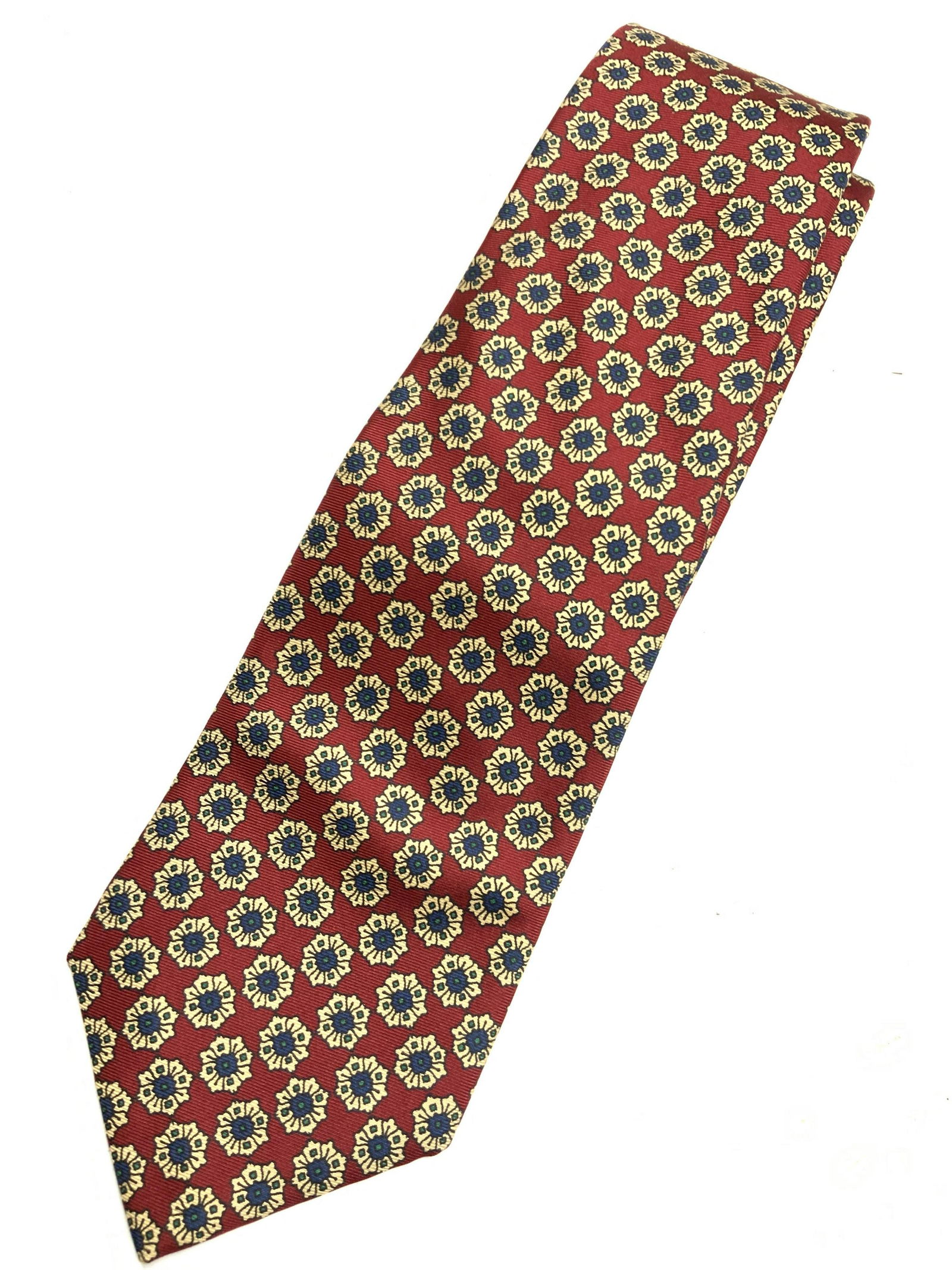 BURBERRY Red Silk Tie, England (1 of 5)