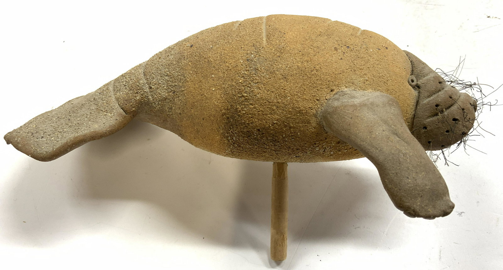 Hand Crafted Signed Ceramic Manatee Figure (1 of 9)