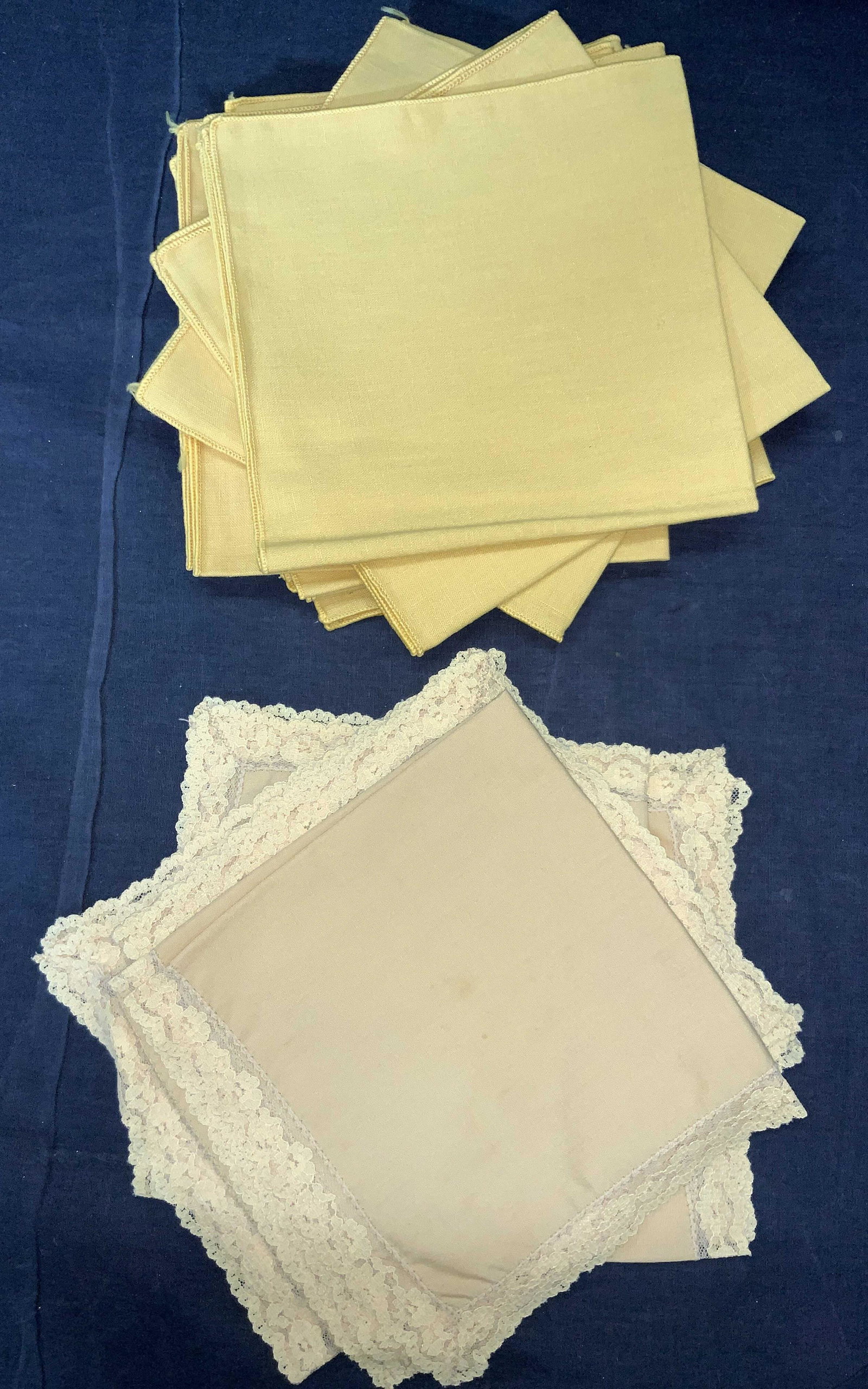 16 Clean, Pressed Yellow Embroidered Linens (1 of 9)