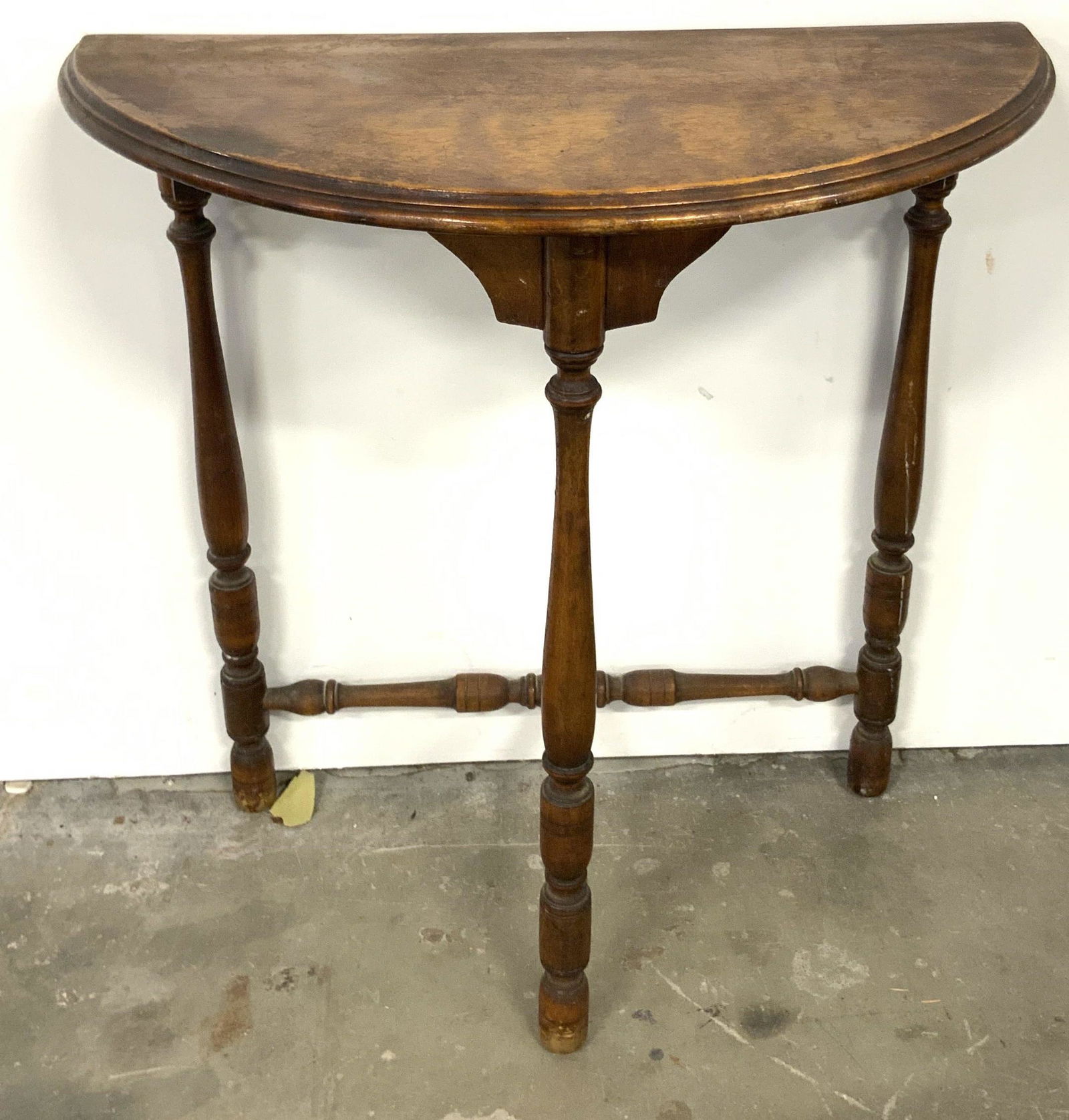 Vintage Wooden Demilune Table (1 of 10)