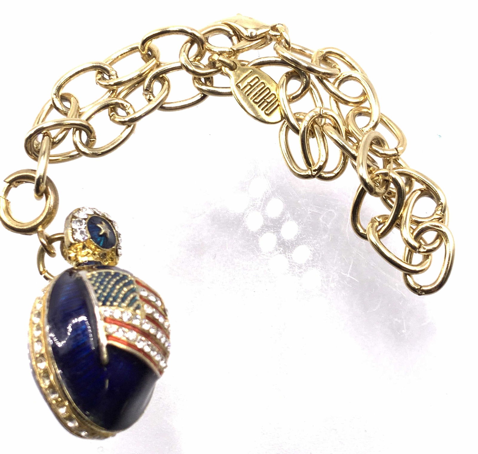 LANDAU Bracelet w American Flag on Enamel (1 of 4)