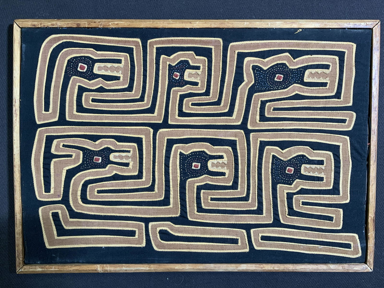 Framed Embroidered Indigenous Style Art (1 of 5)