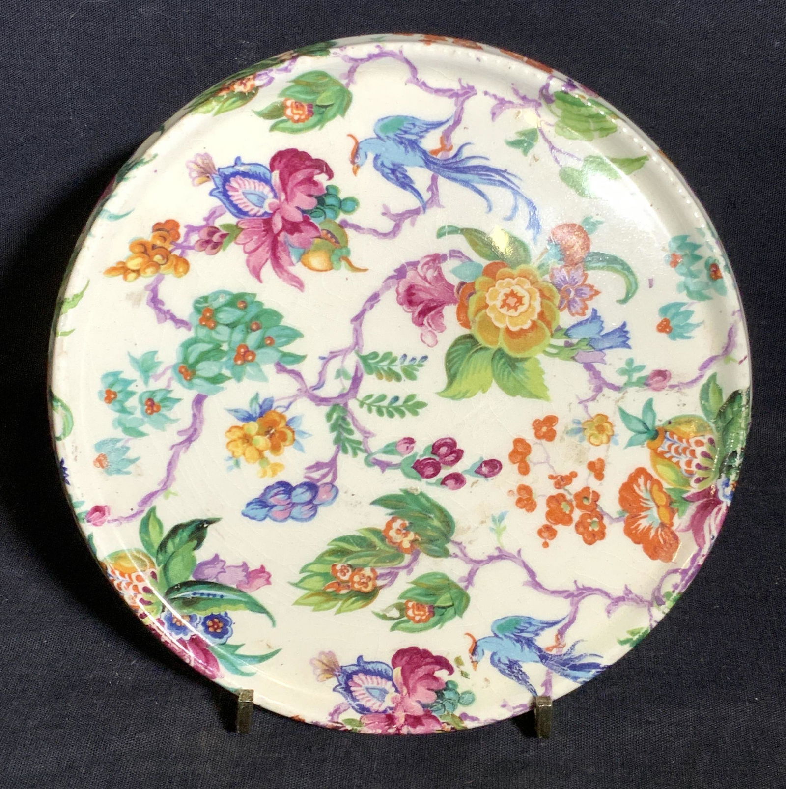 ROCHELLE WARE Vintage Floral Ceramic Trivet (1 of 10)