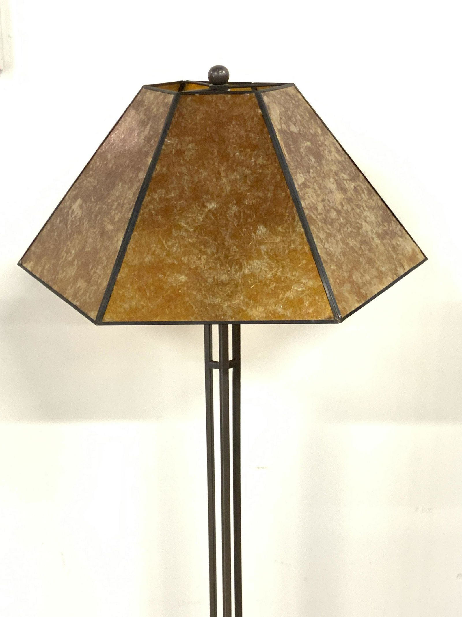 Vintage Metal Floor Lamp W/ Composite Shade (1 of 10)