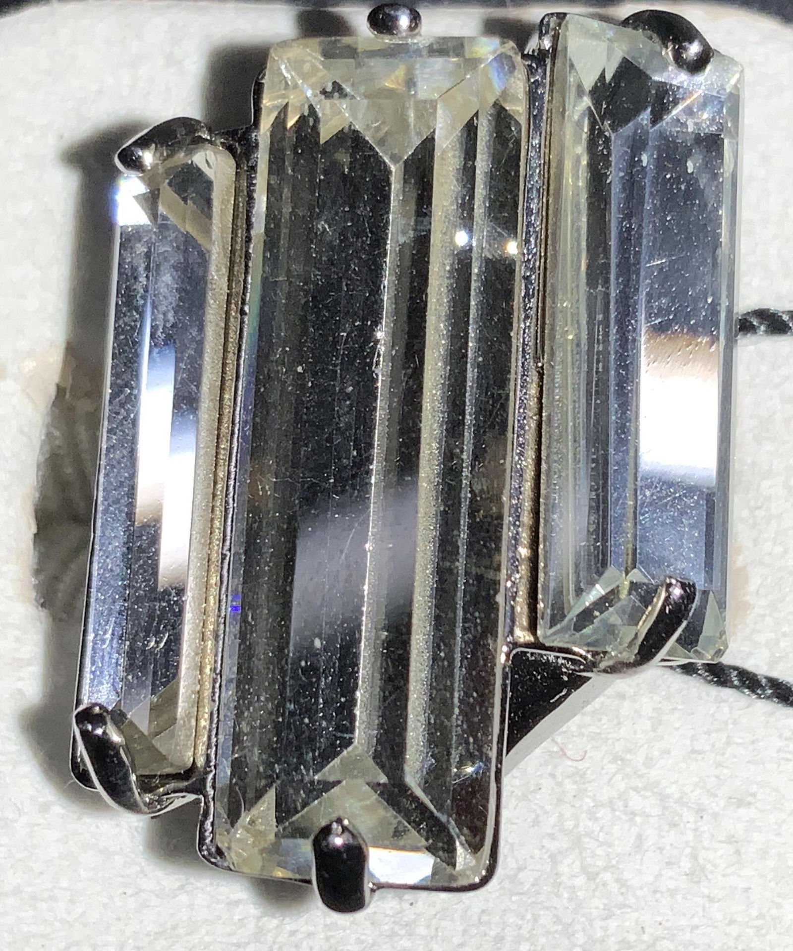 ANN TAYLOR Signed Chunky Crystal Ring (1 of 3)