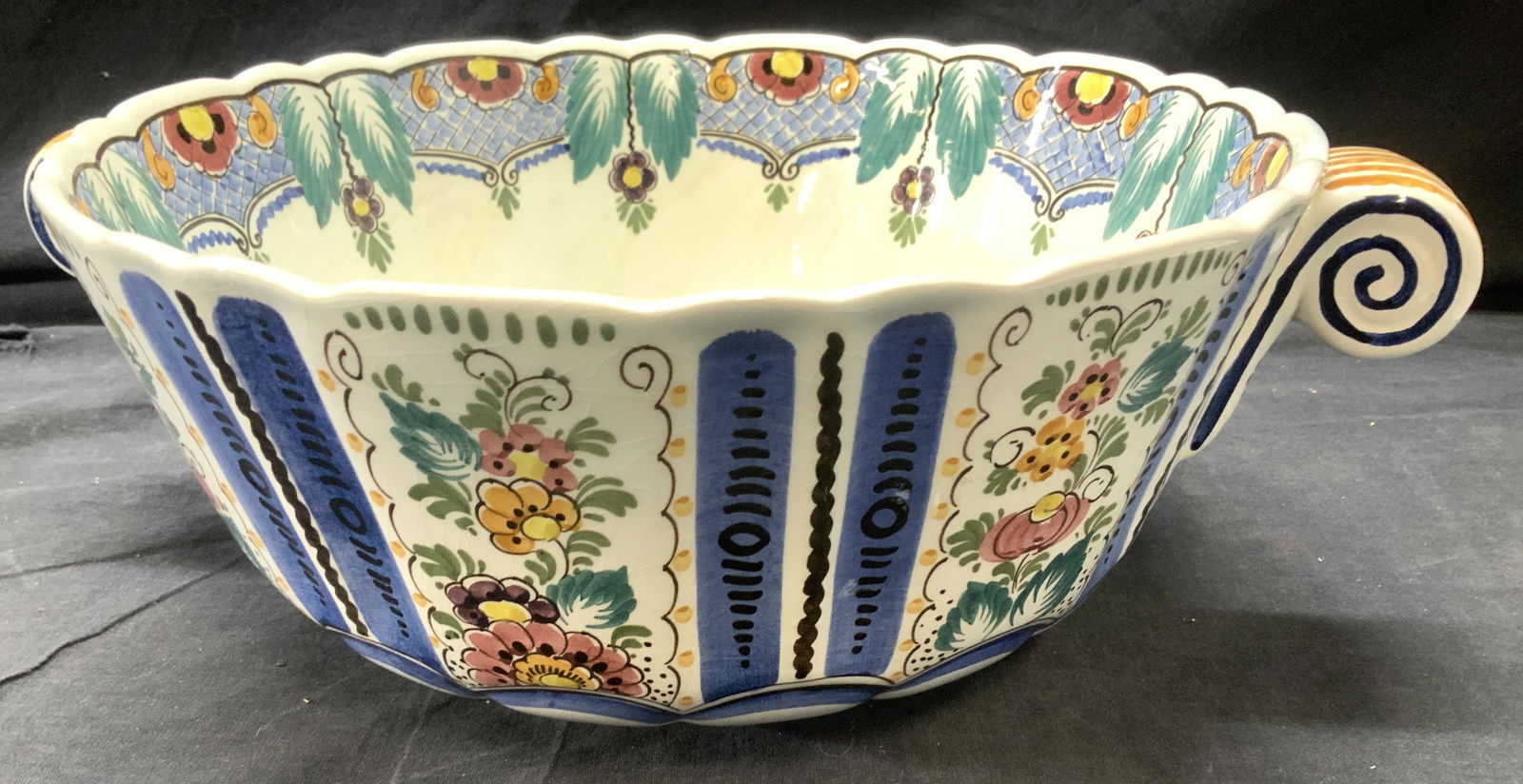 DELFT Hand Painted Signed Ceramic Bowl, Holland (1 of 6)