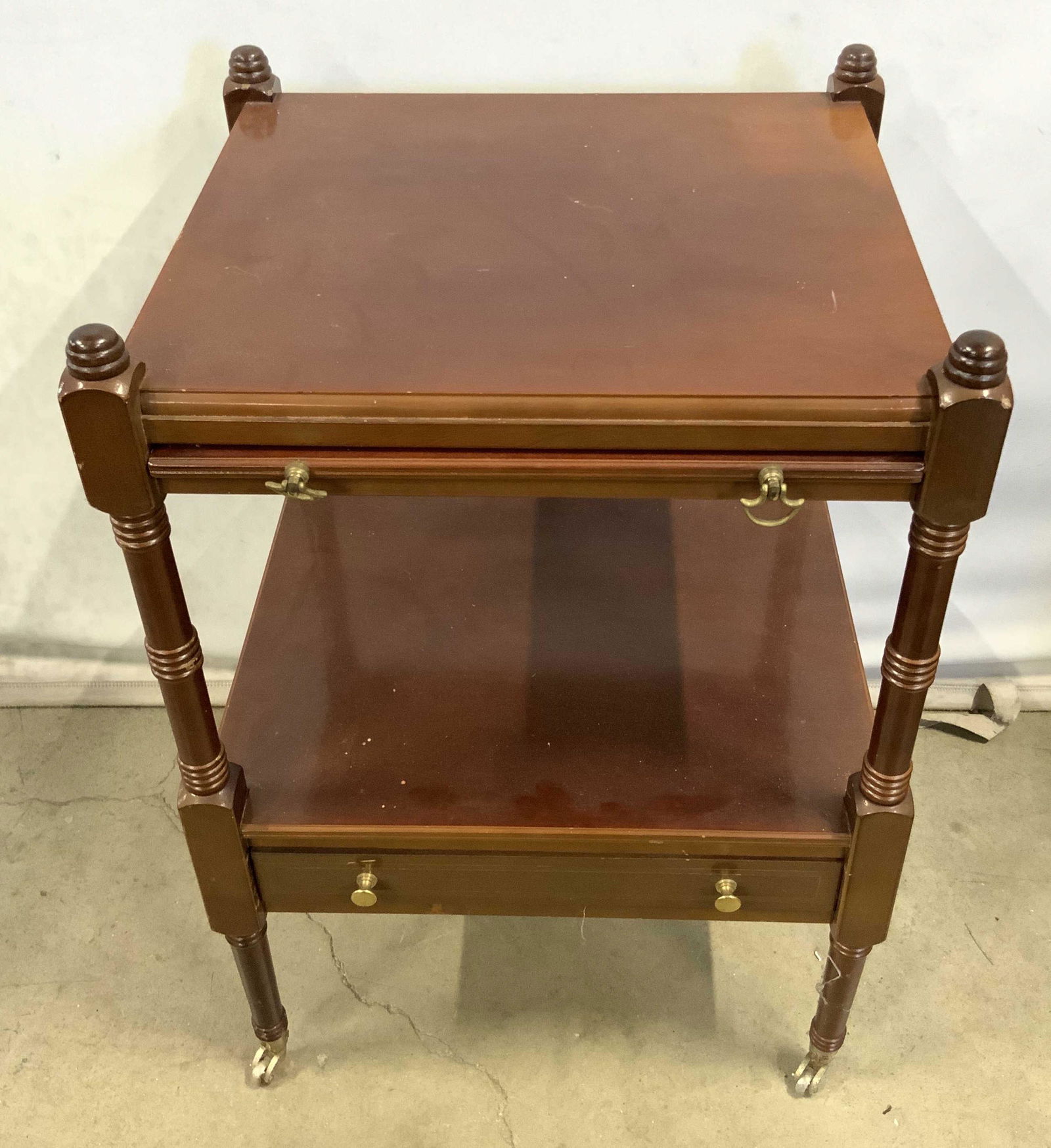Vtg Bombay Company Side Table W/ Drawer & Tray Vtg Bombay Company Side Table W/ Drawer & Tray