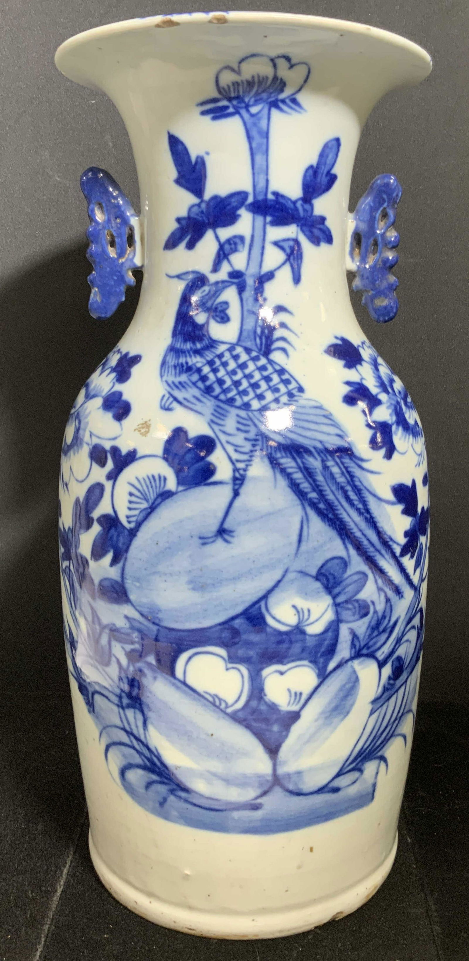Vintage Hand Painted Asian Ceramic Oversized Vase (1 of 18)