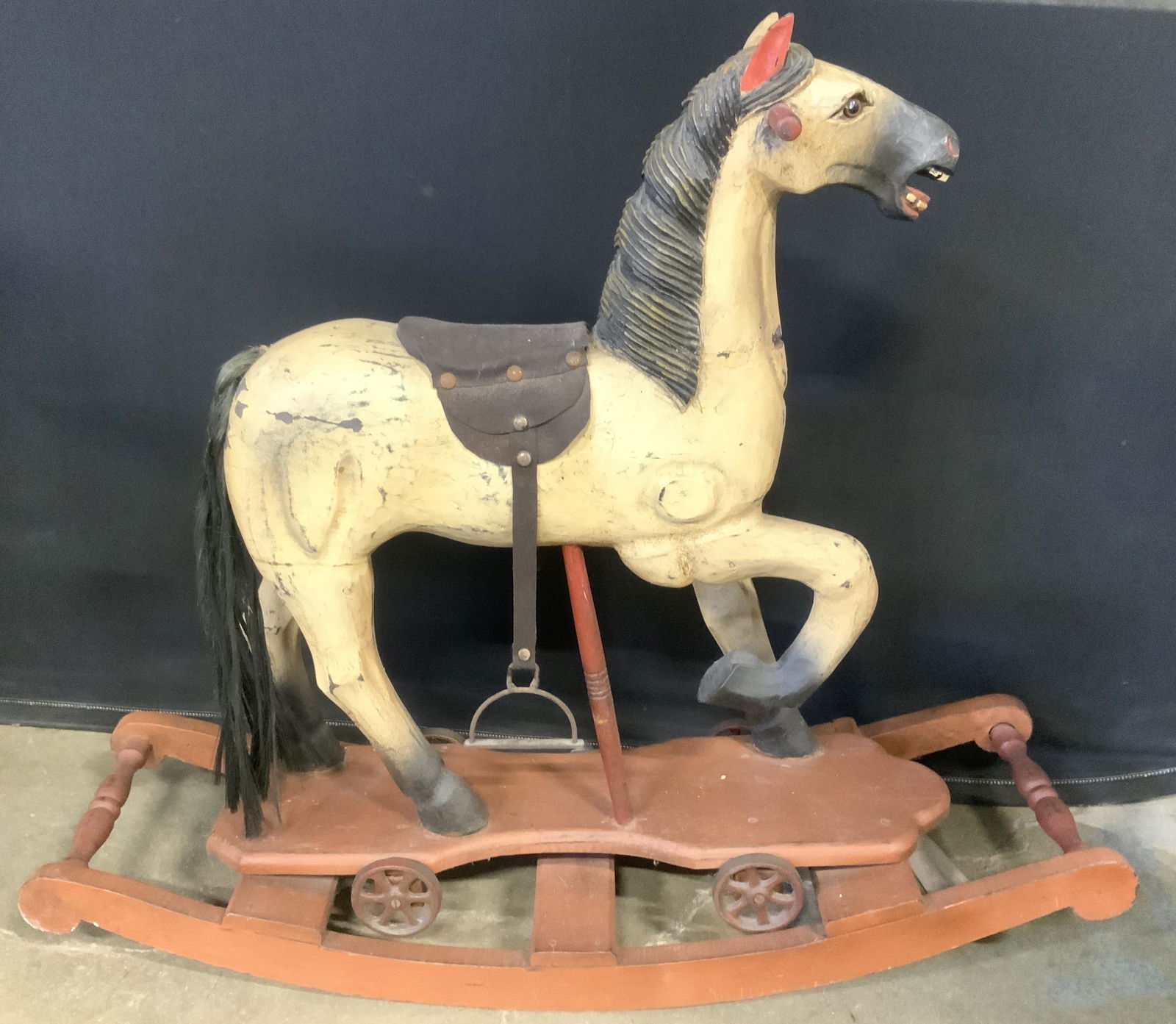 Antique Folk Art Childs Rocking Horse (1 of 15)