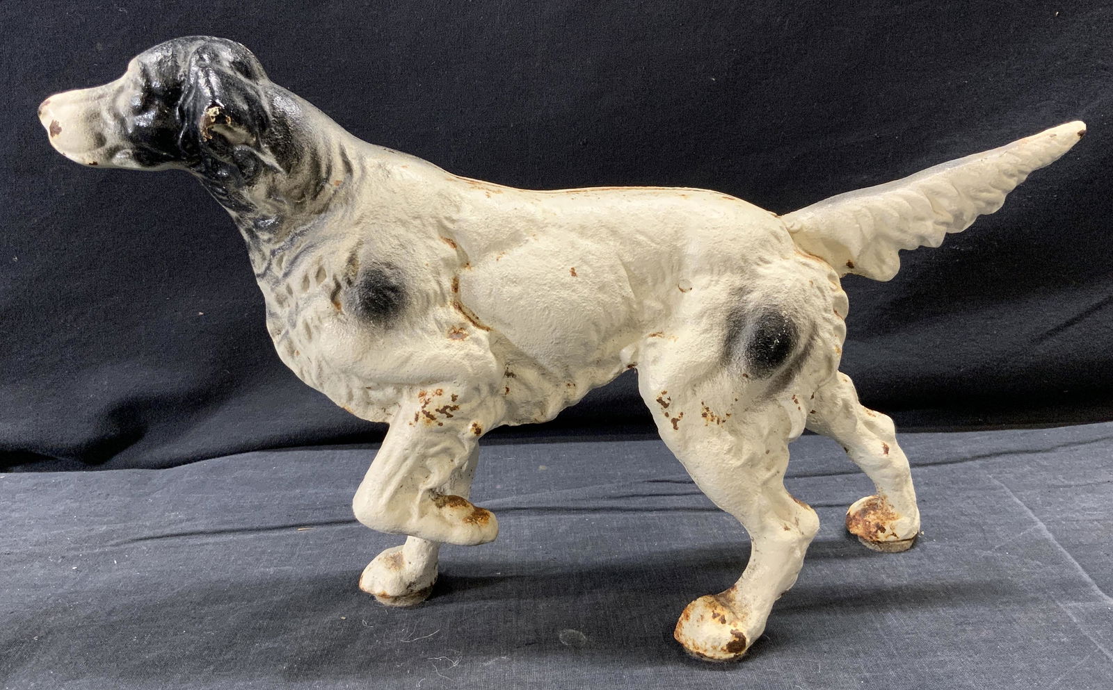 HUBLEY Antique Cast Iron Pointer Dog  Door Stop (1 of 9)